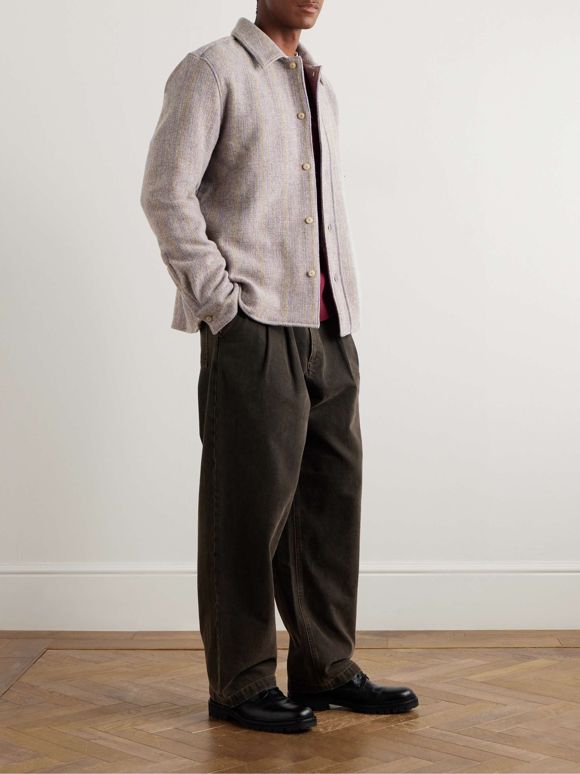 Cullu Striped Wool Overshirt view