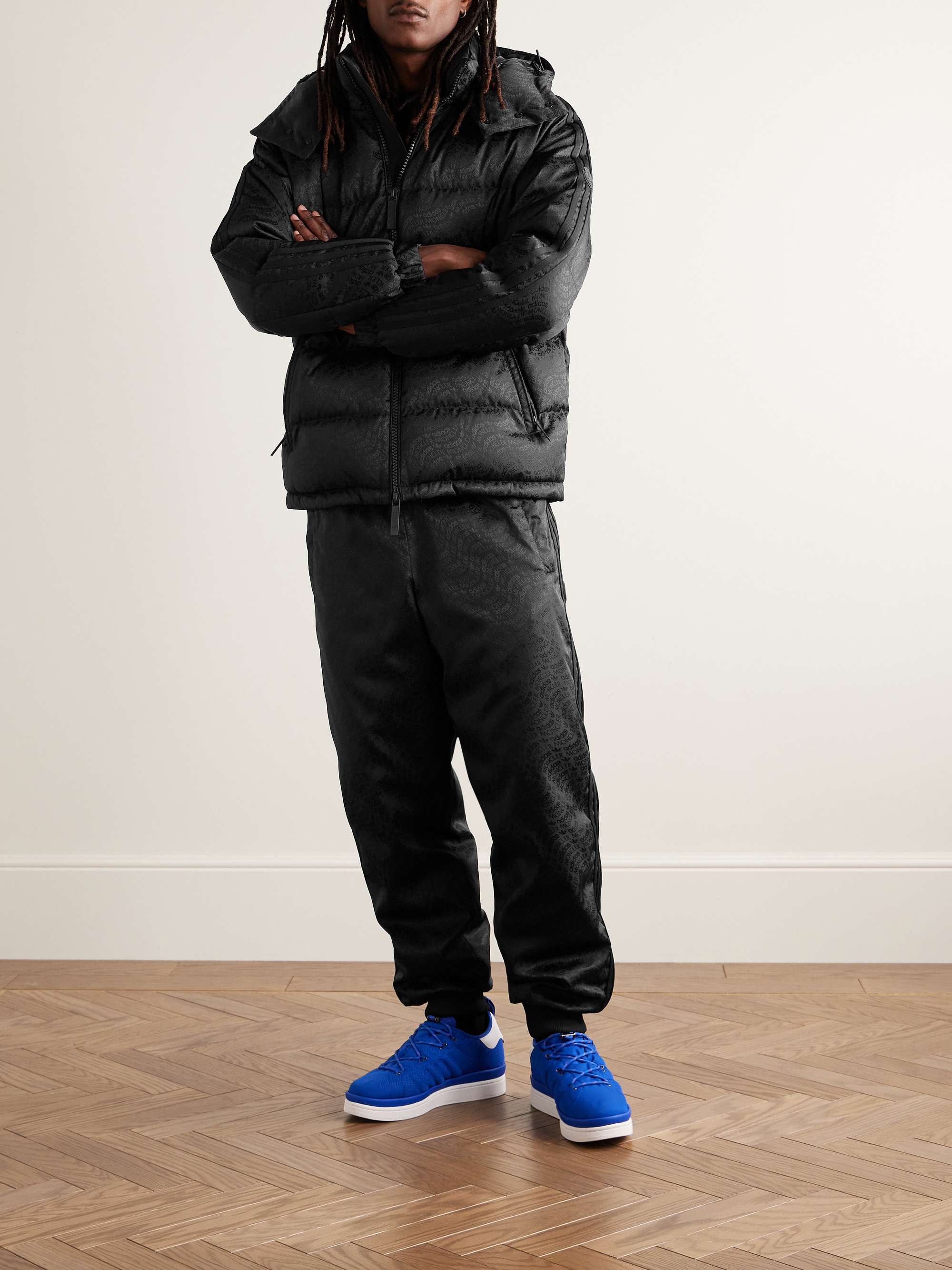 + adidas Originals Straight-Leg Reversible Logo-Jacquard Shell Down Sweatpants view