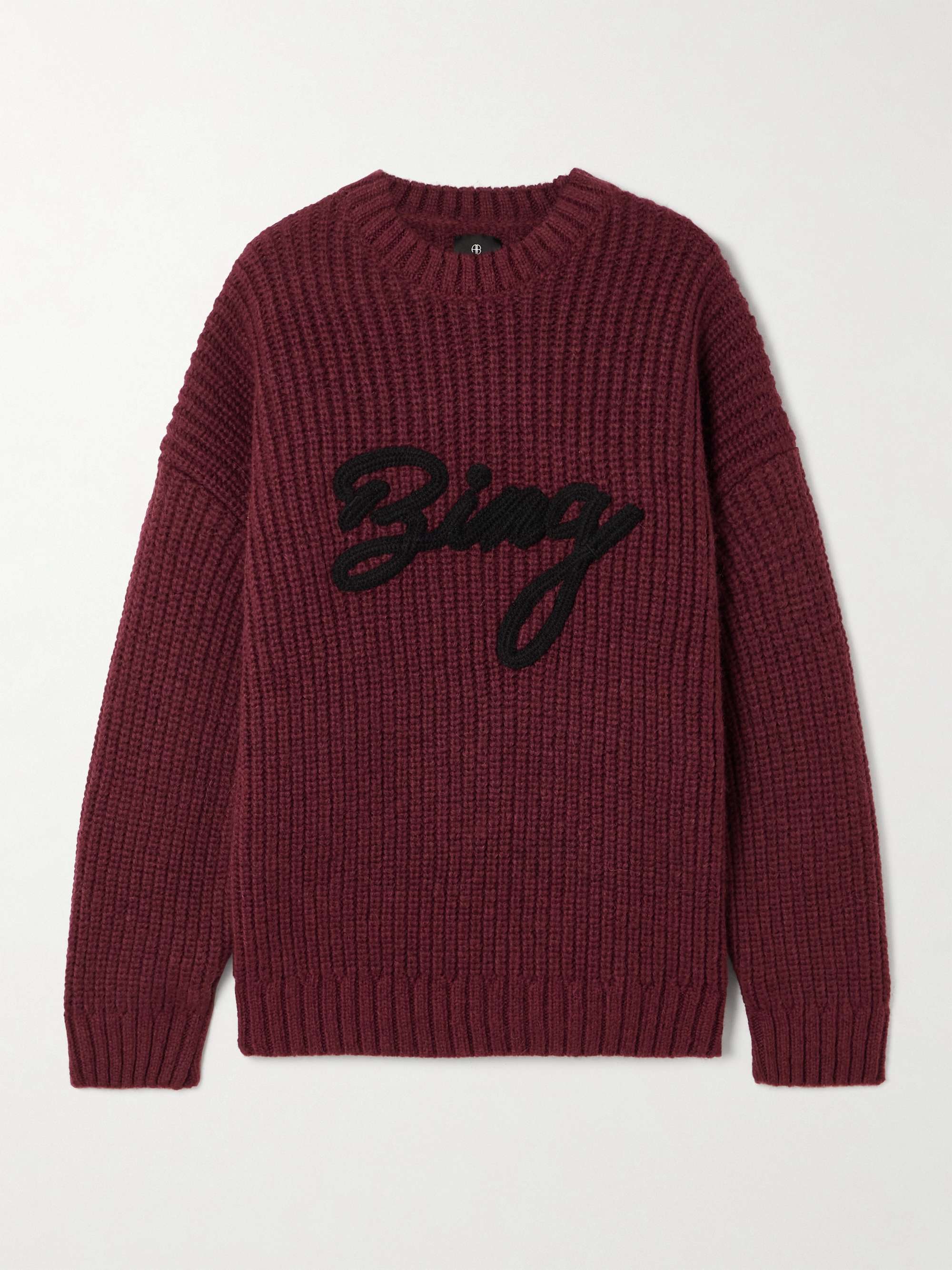 Sydney embroidered ribbed-knit sweater hero visual