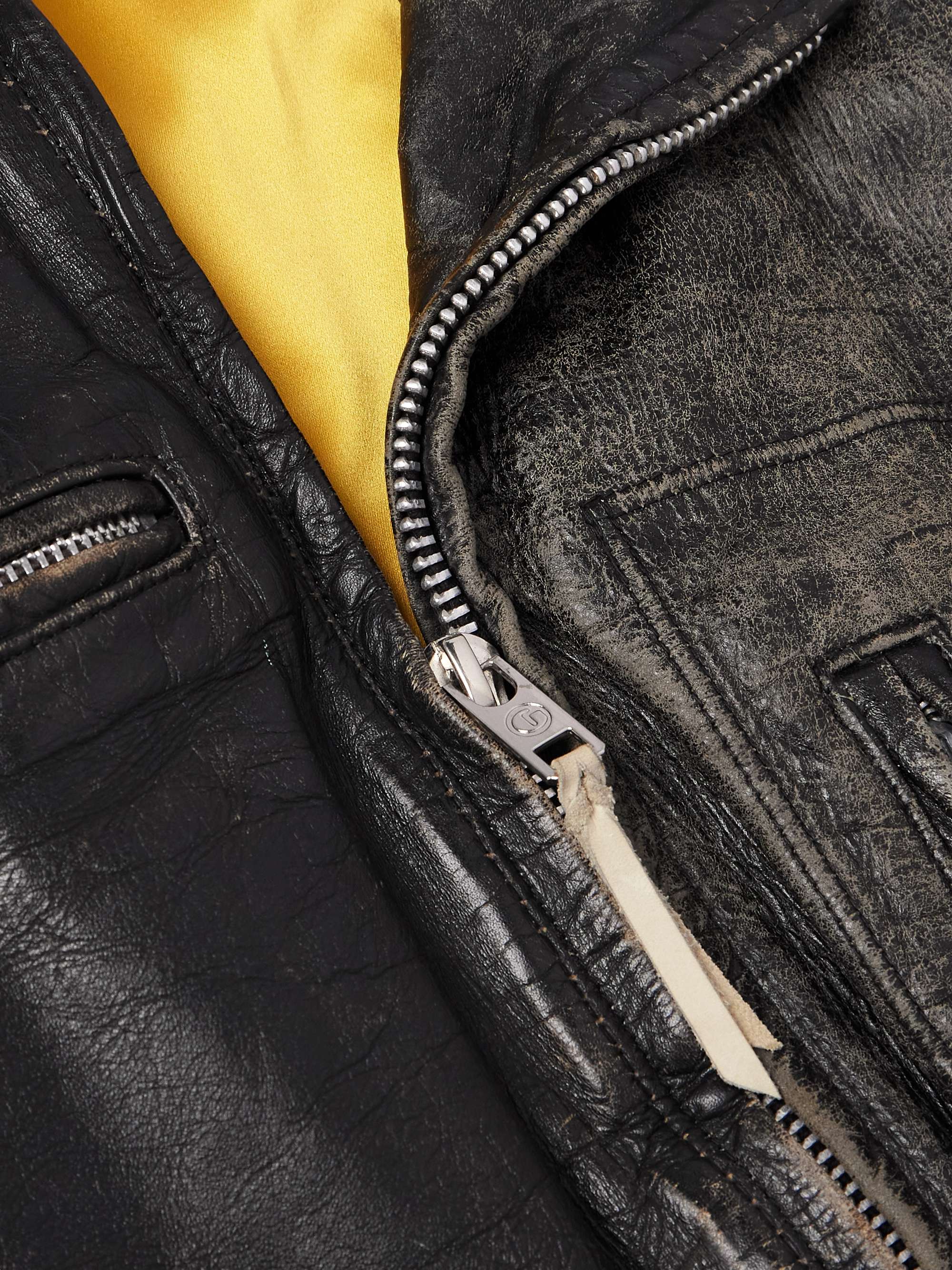 Distressed Leather Jacket view