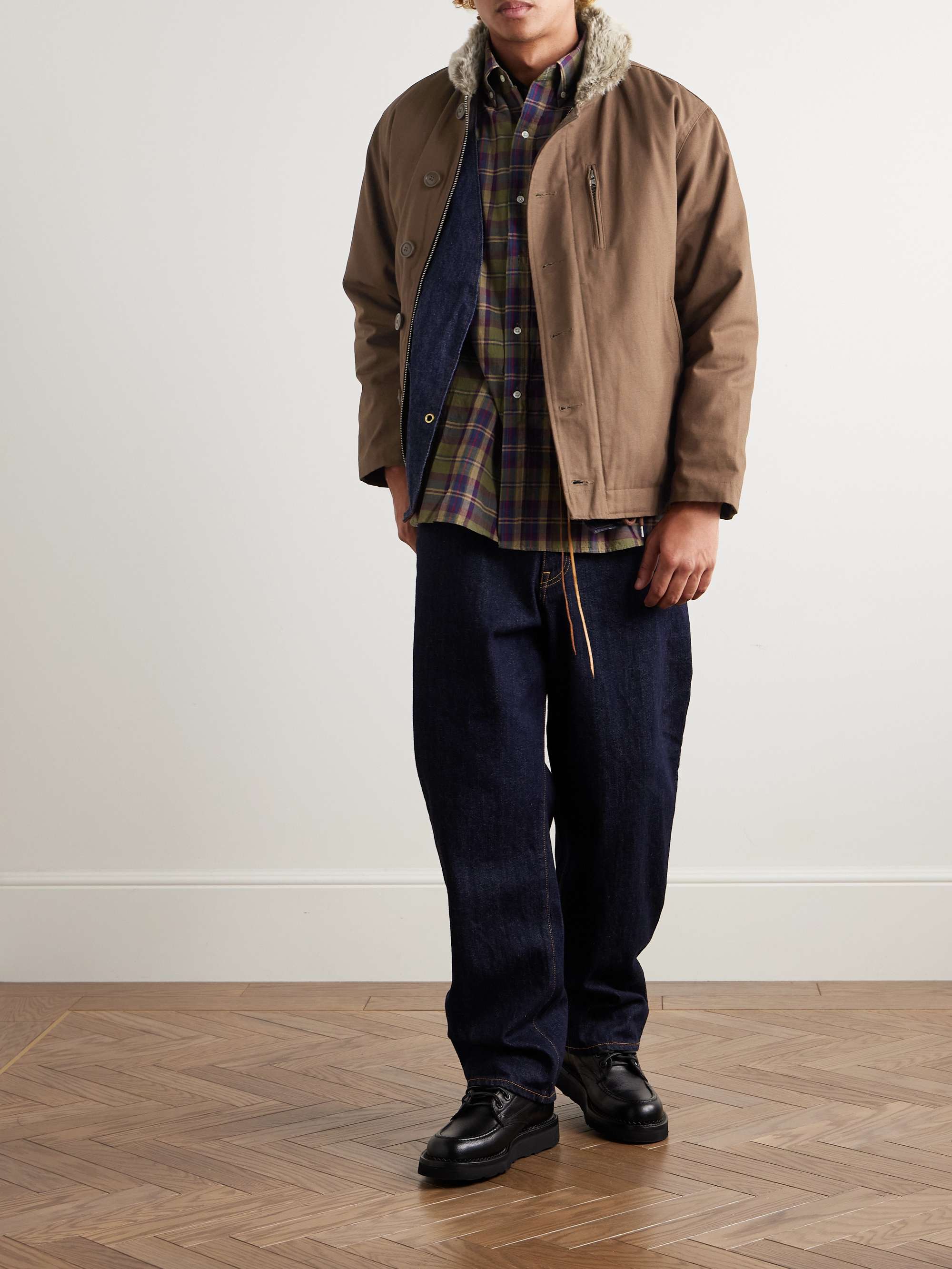 Edgar Faux Fur-Trimmed Cotton-Canvas Jacket view