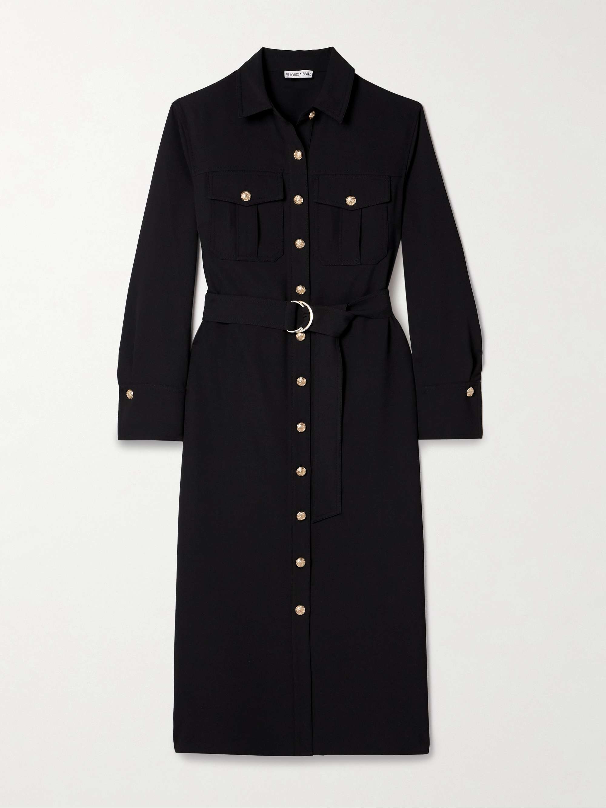 Jaden belted twill midi shirt dress hero visual