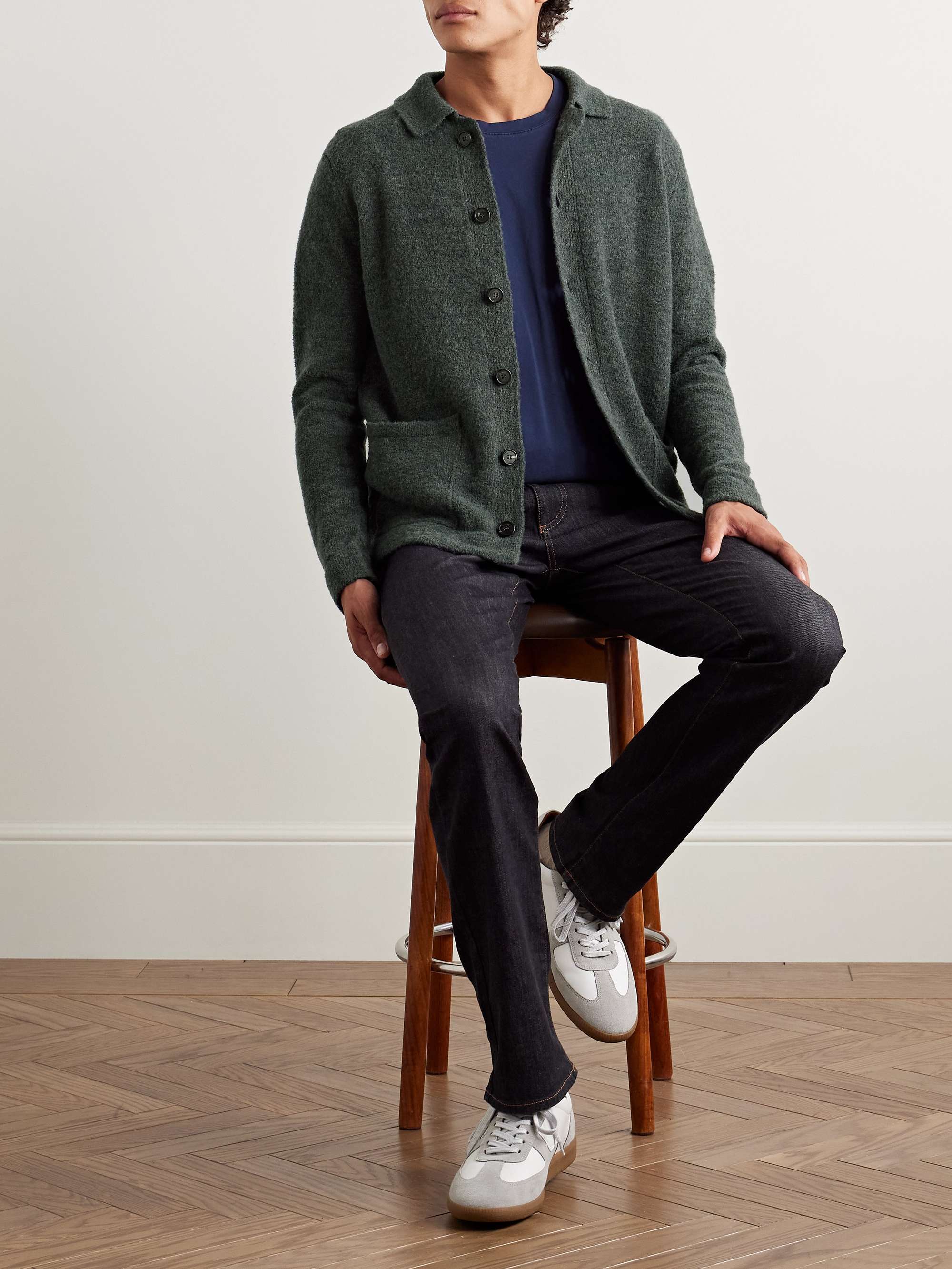 Zanone Slim-Fit Virgin Wool-Blend Cardigan view