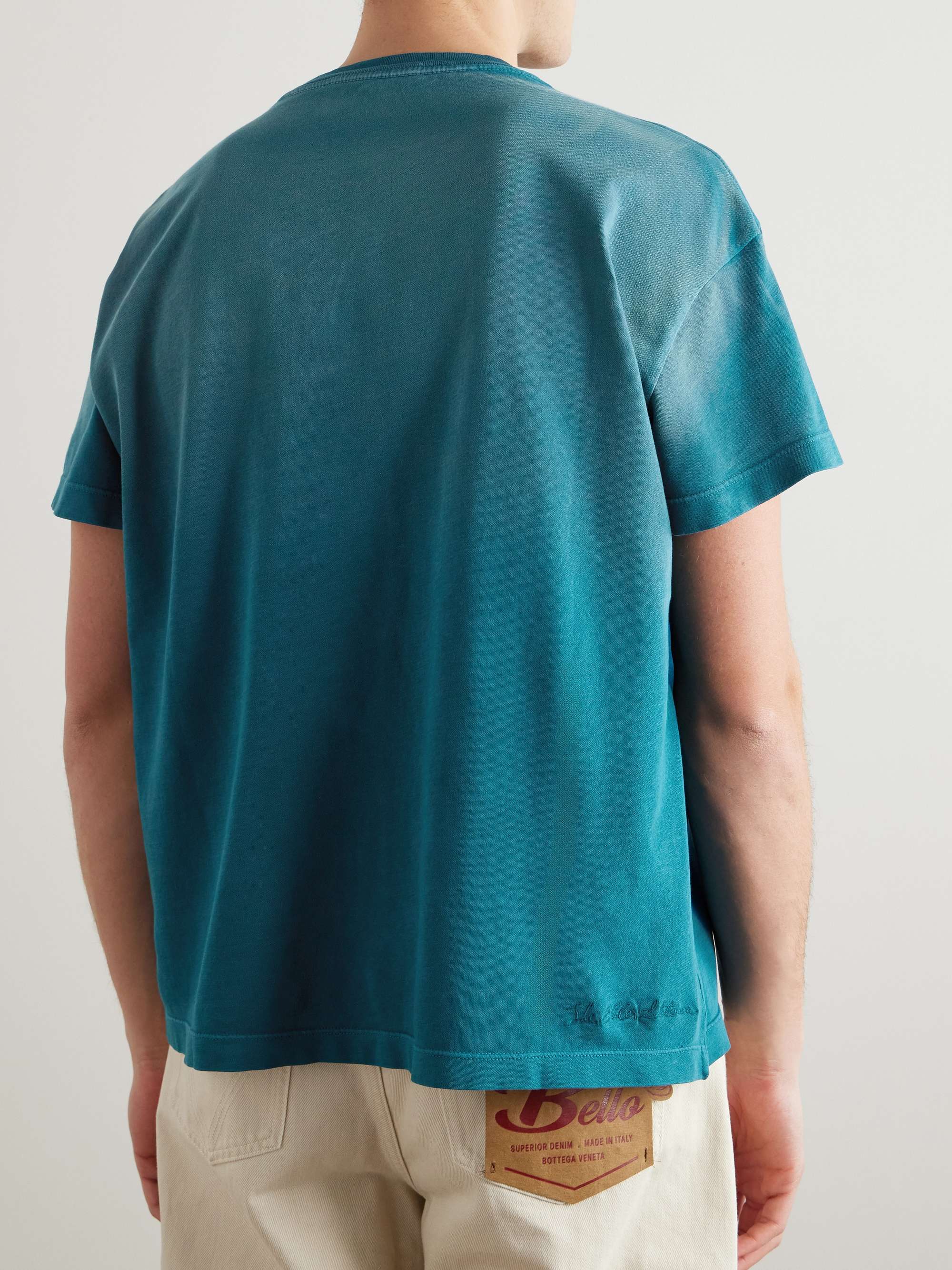 Sun-Bleached Pica Cotton and Cashmere-Blend Jersey T-Shirt view