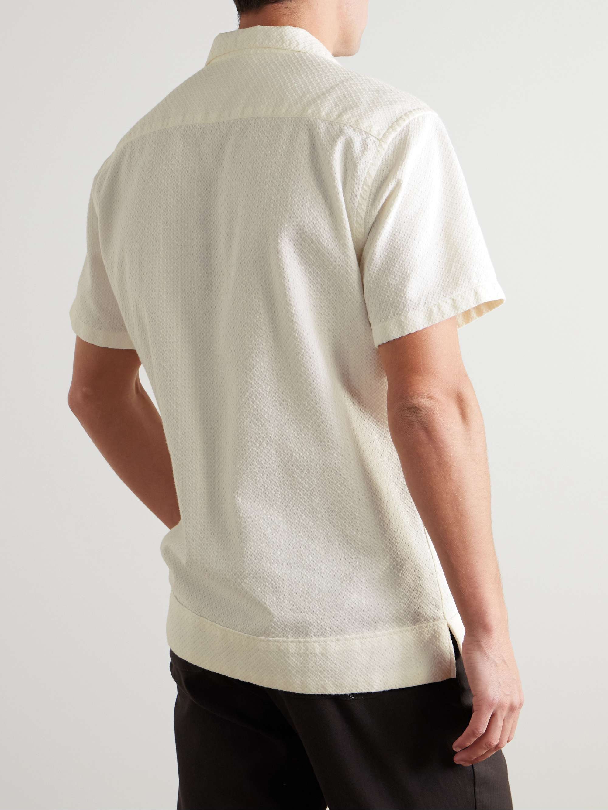 Havana Camp-Collar Embroidered Organic Cotton Shirt view