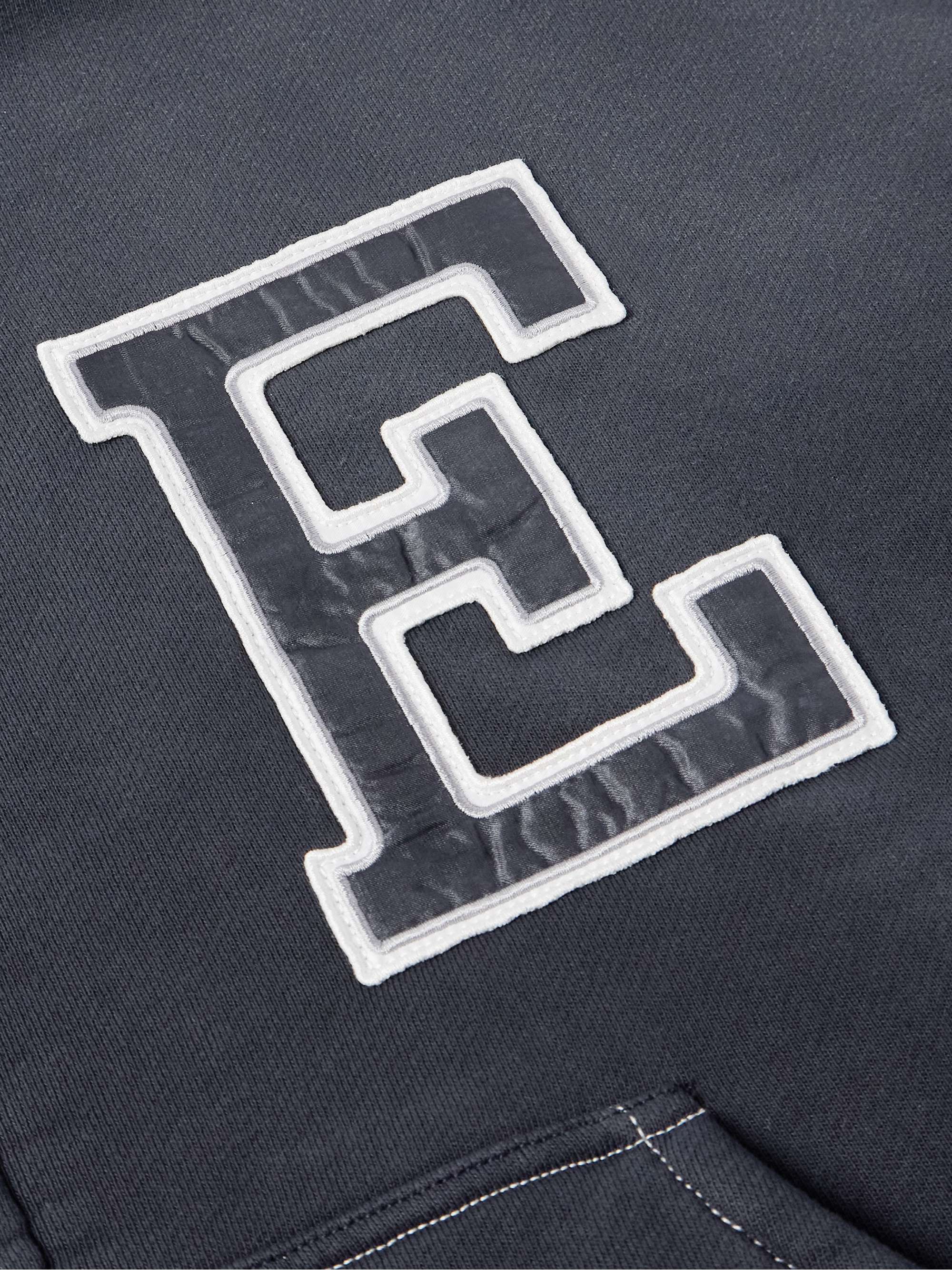 Oversized Logo-Appliquéd Cotton-Jersey Zip-Up Hoodie view