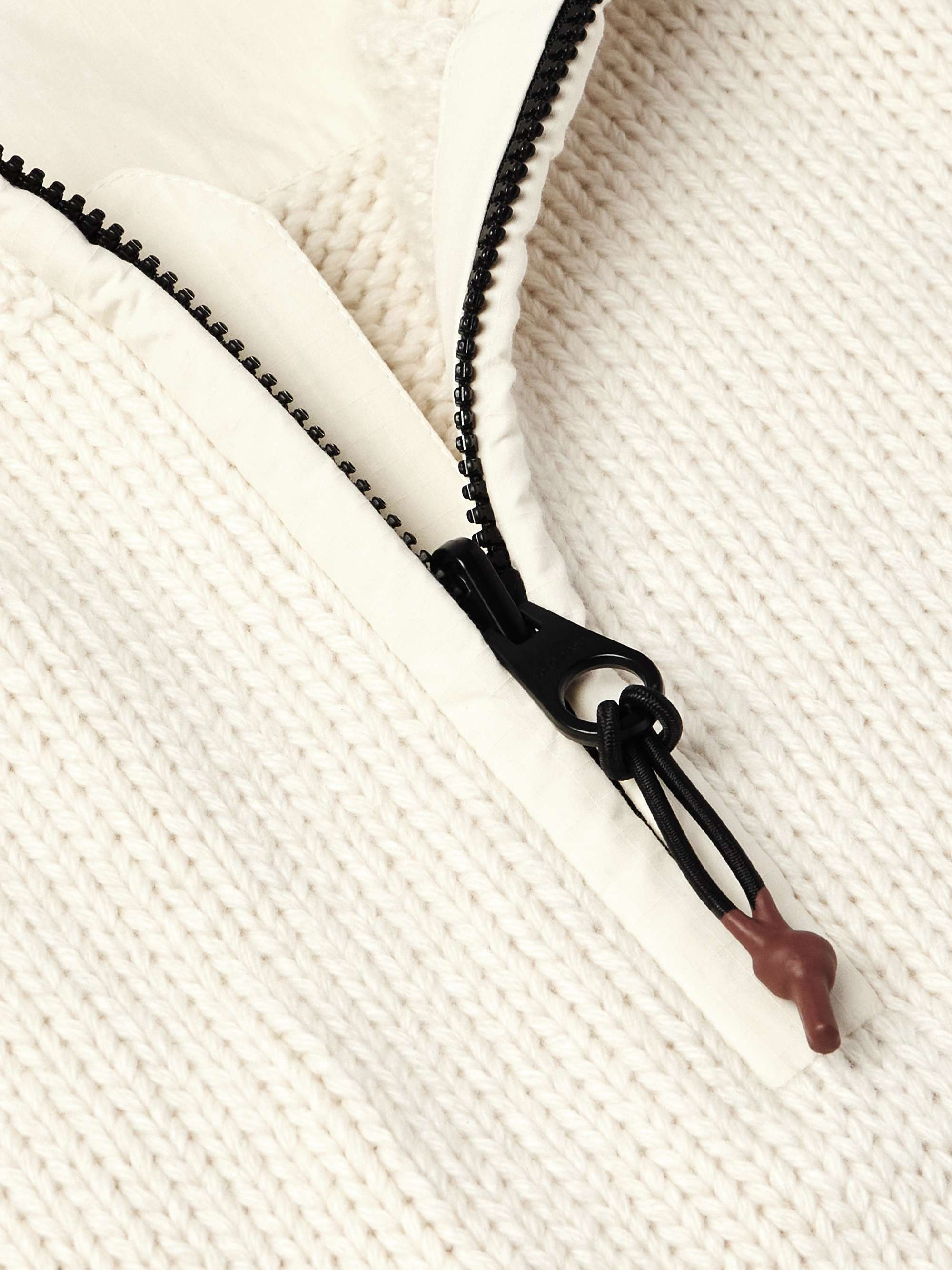 Alpe di Mera Ripstop-Trimmed Cashmere Half-Zip Sweater view
