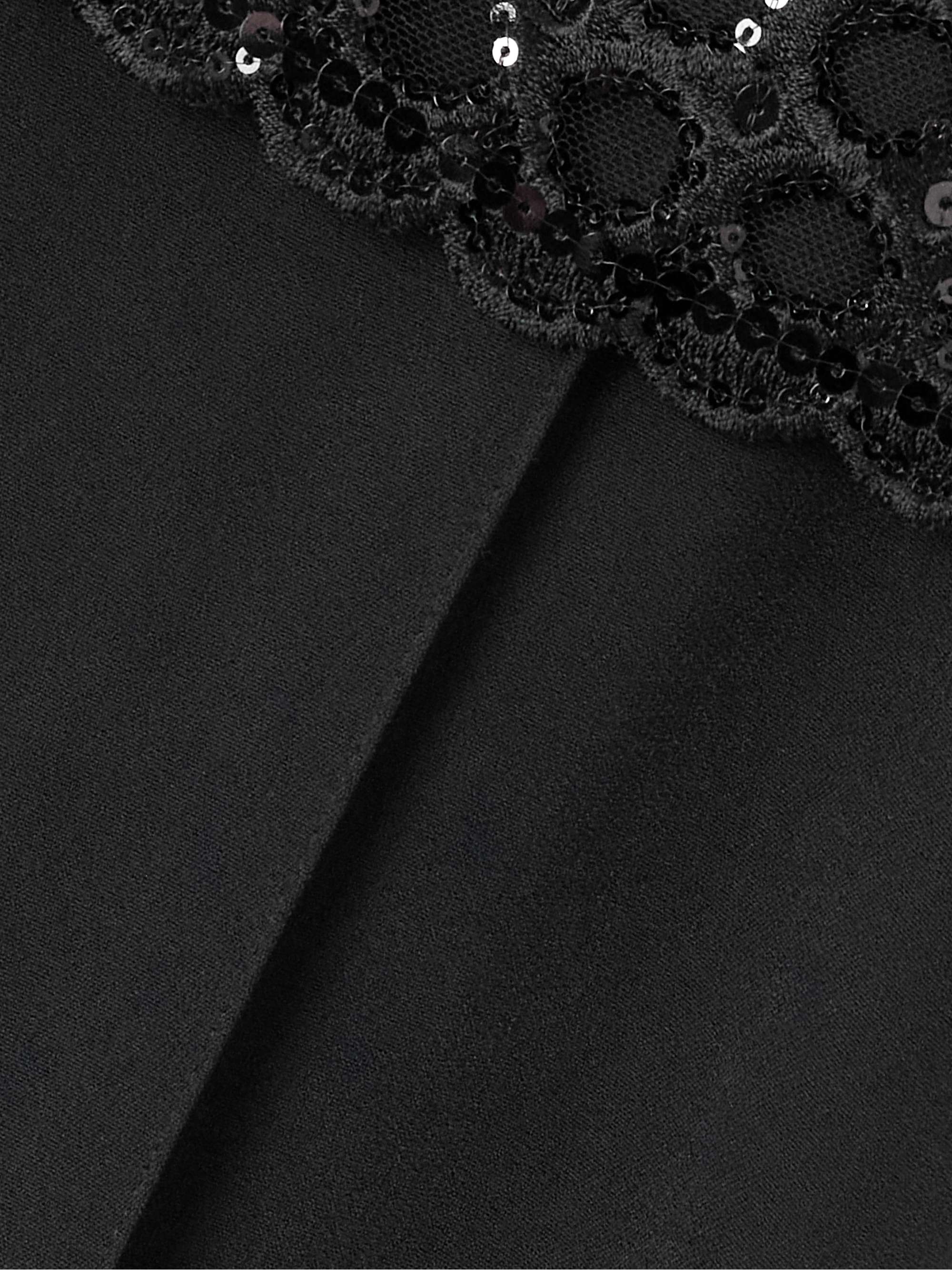 Sequin-embellished lace and cady jumpsuit view