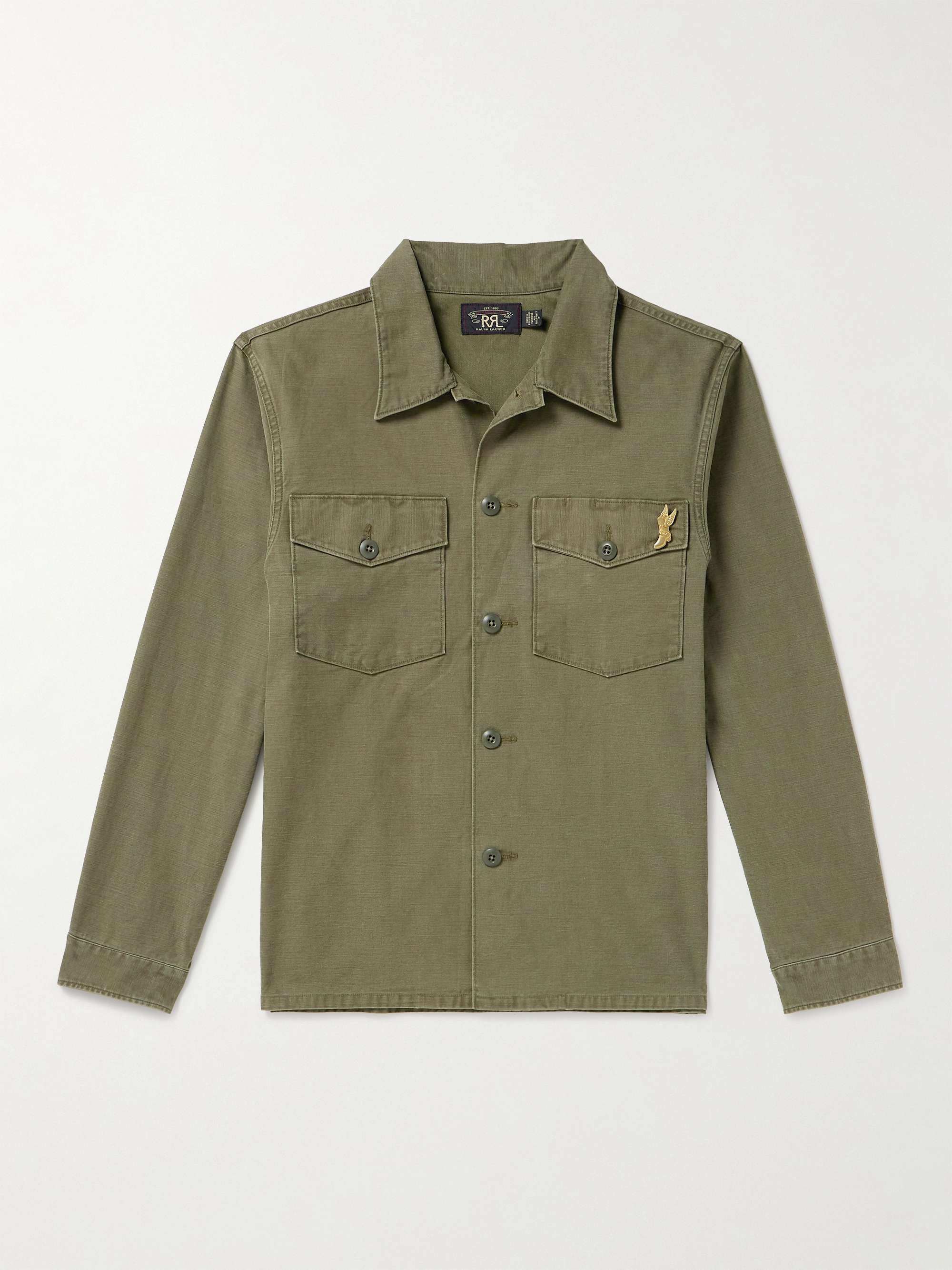 Regiment Pin-Embellished Cotton Overshirt hero visual