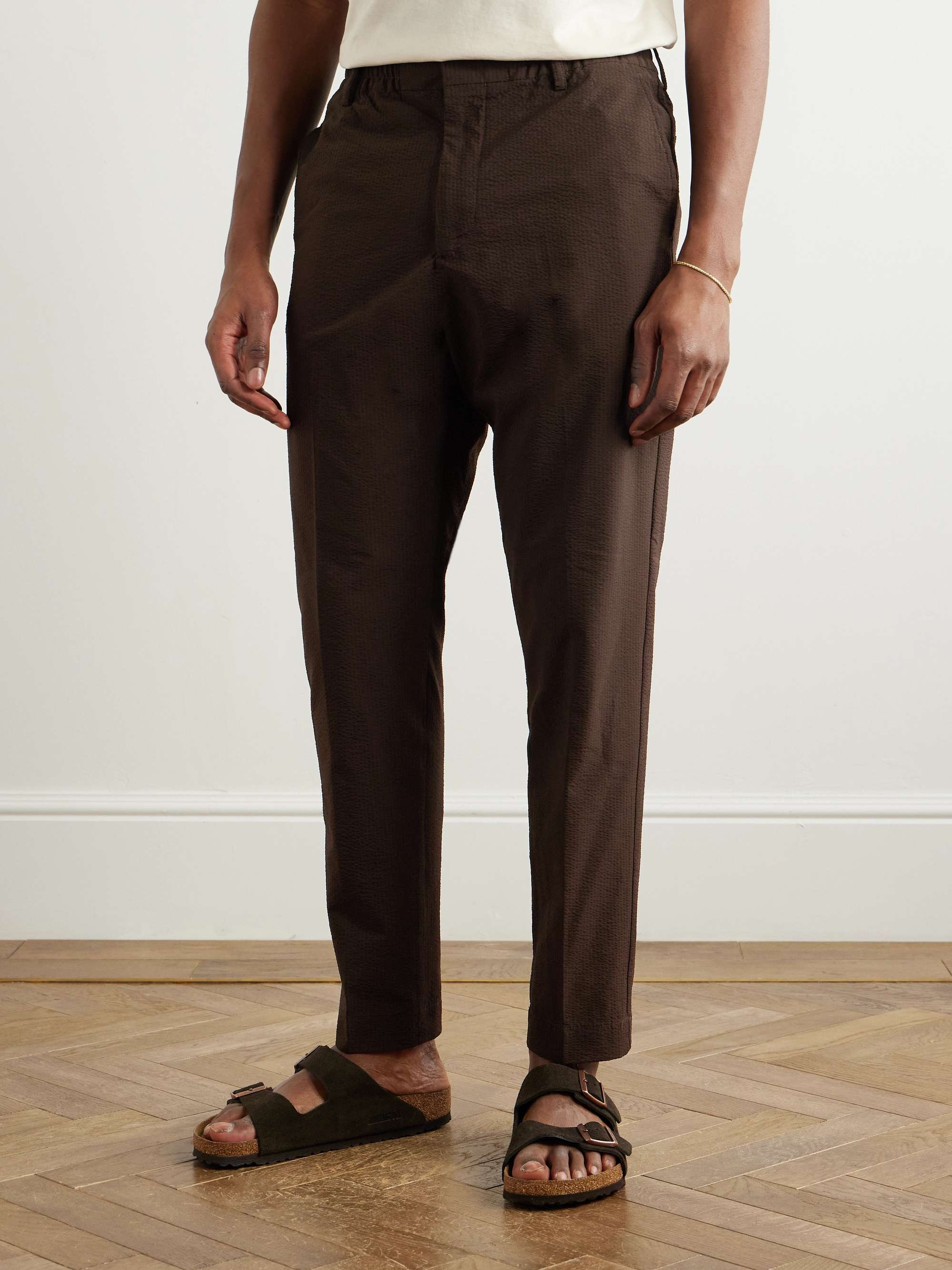Billie 1924 Slim-Fit Tapered Seersucker Trousers view