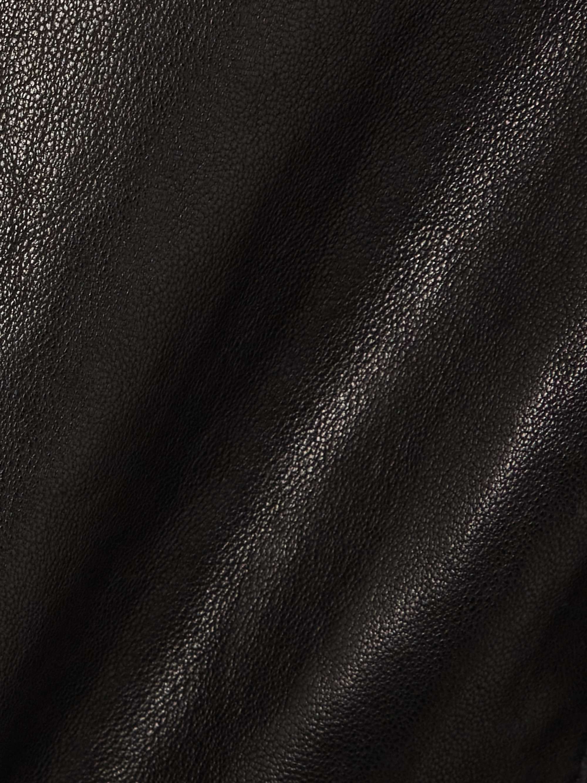 Danielle leather straight-leg pants view