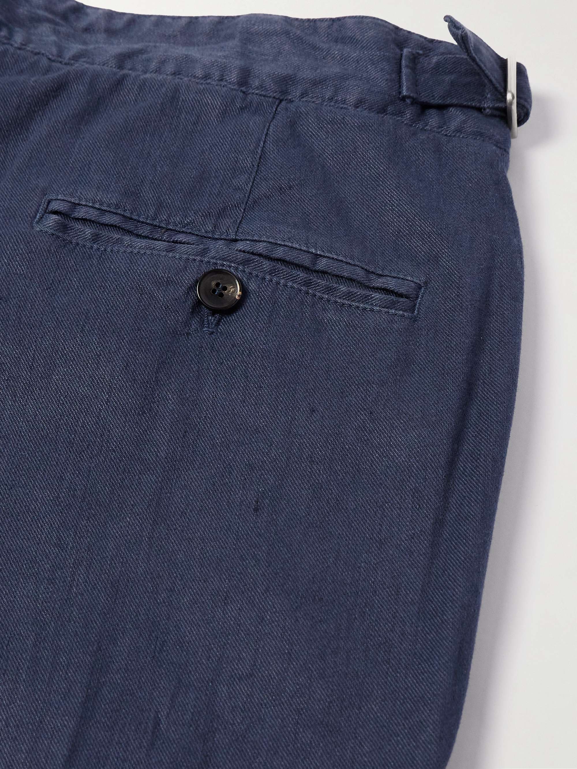 Straight-Leg Linen-Blend Trousers view