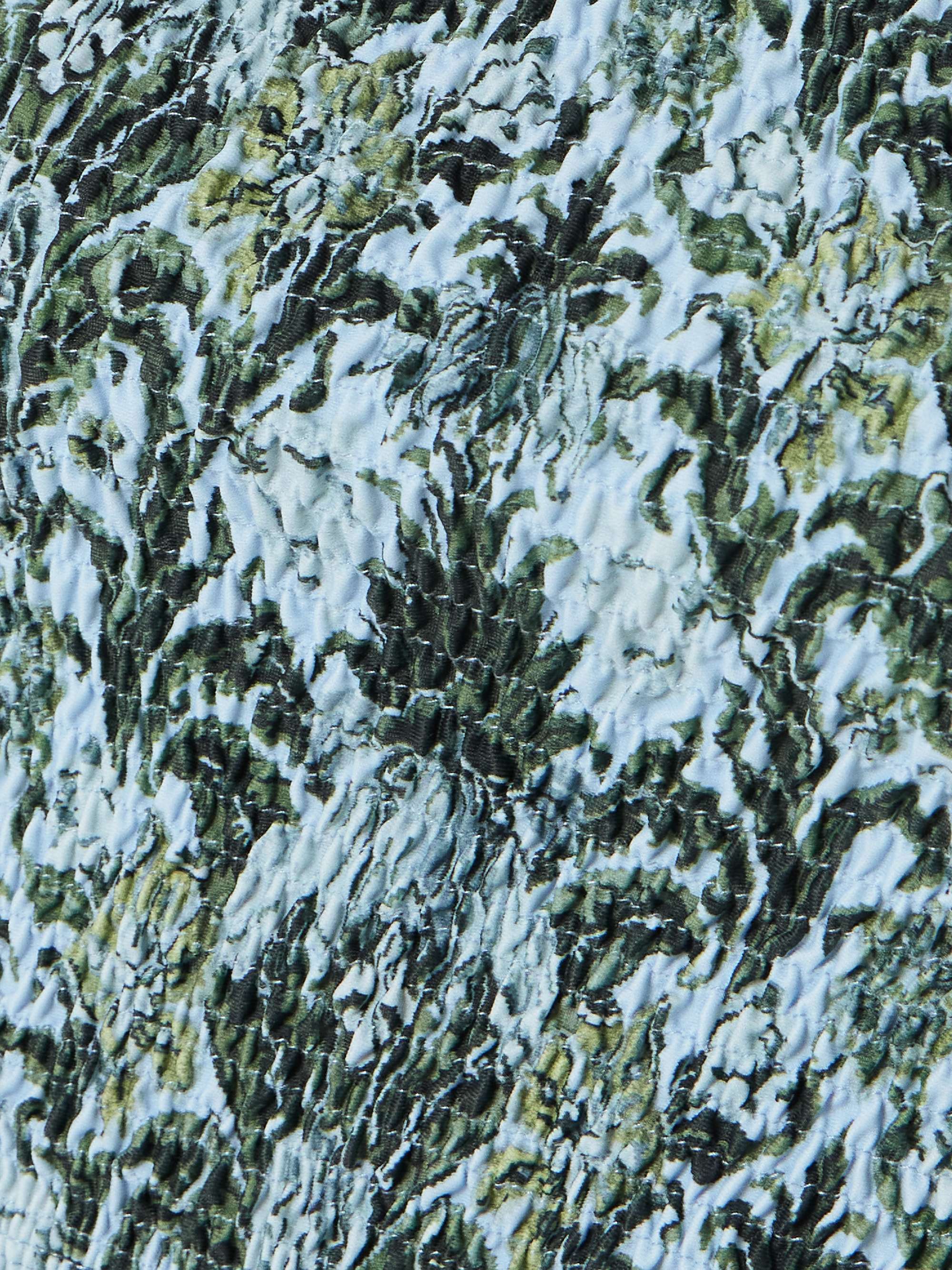 Elisa shirred printed recycled bikini top view