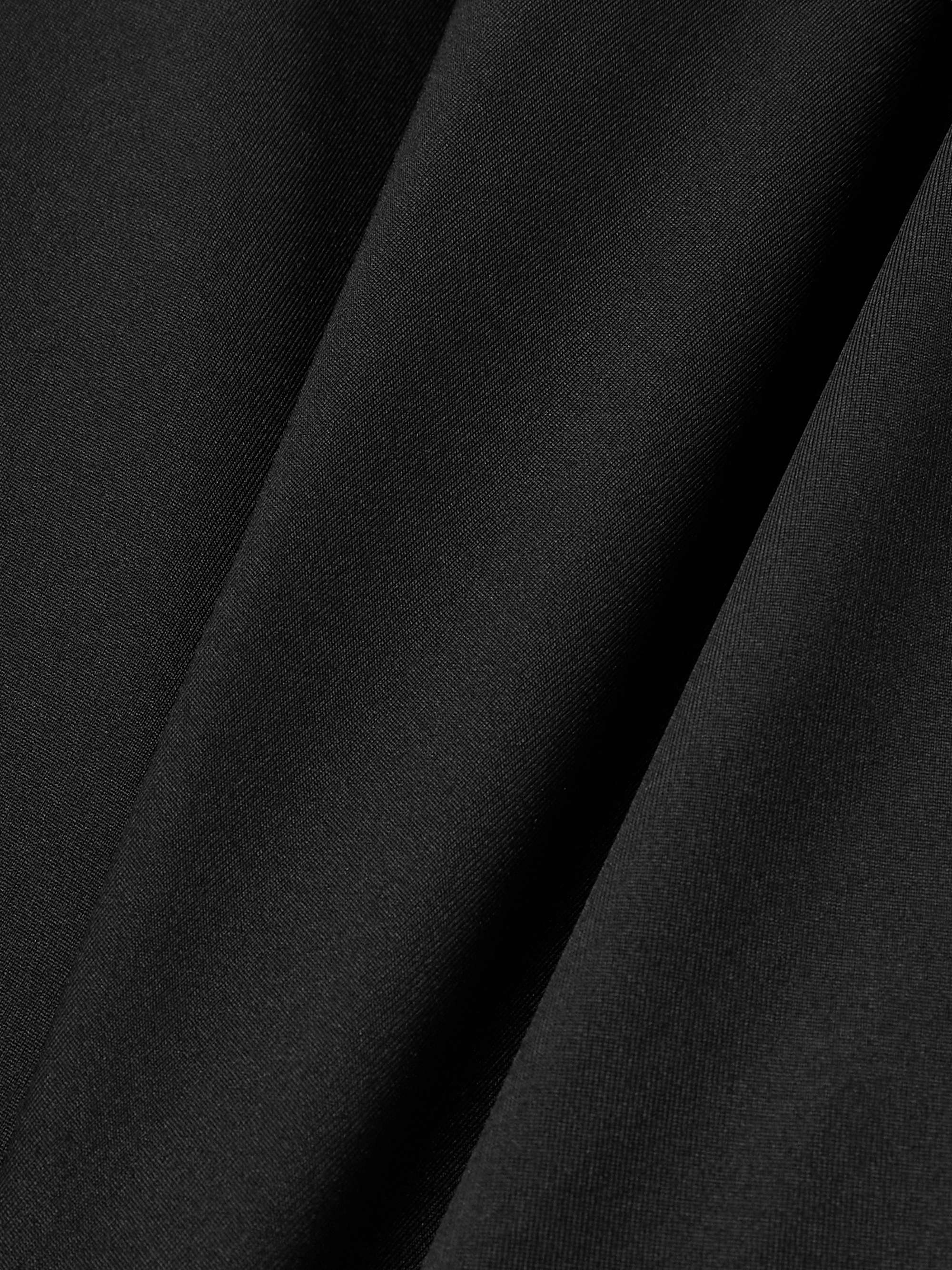Asymmetric draped crepe midi dress view