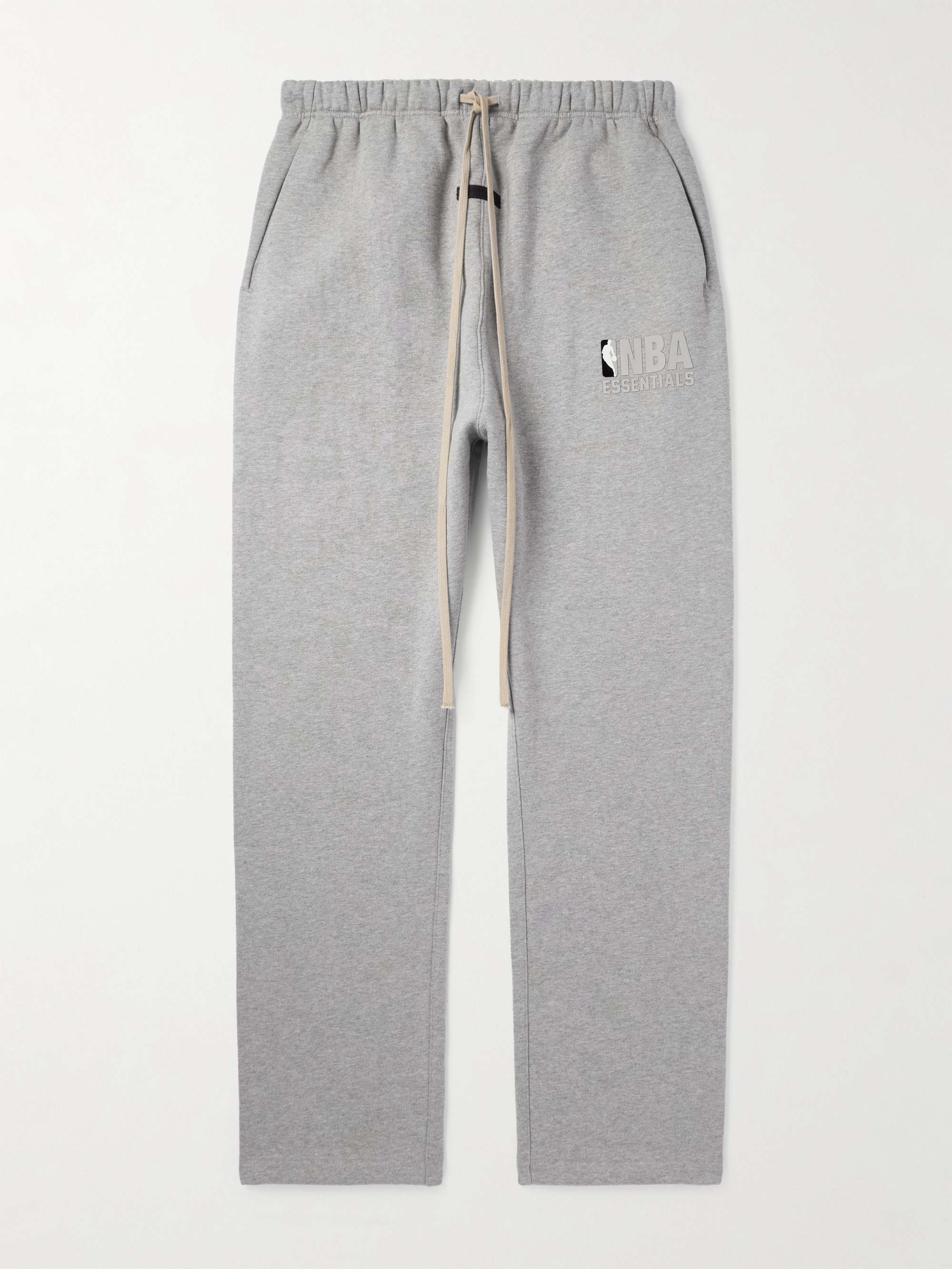 + NBA Straight-Leg Appliquéd Cotton-Blend Jersey Sweatpants hero visual