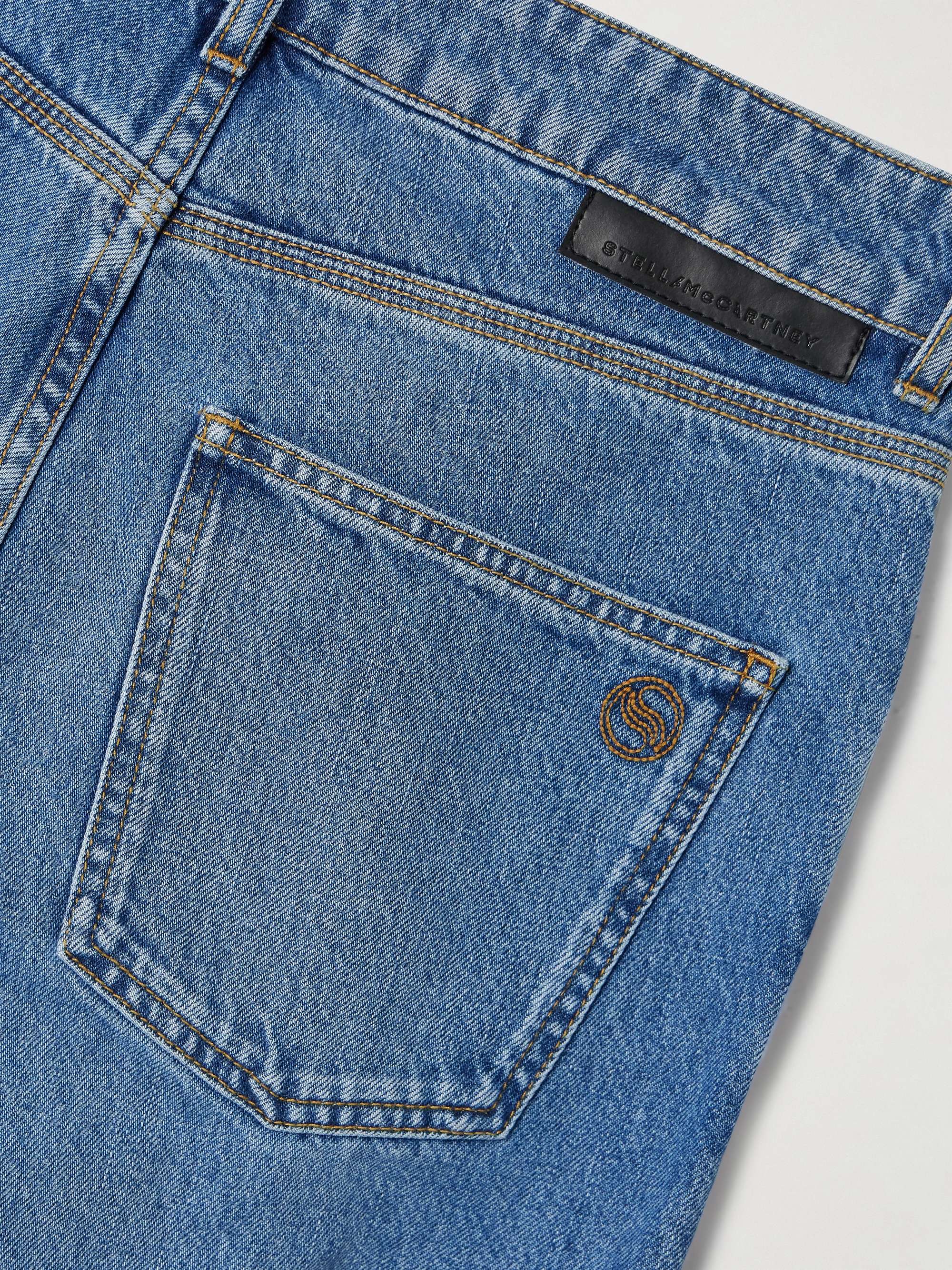 + NET SUSTAIN Falabella chain-embellished mid-rise straight-leg jeans view
