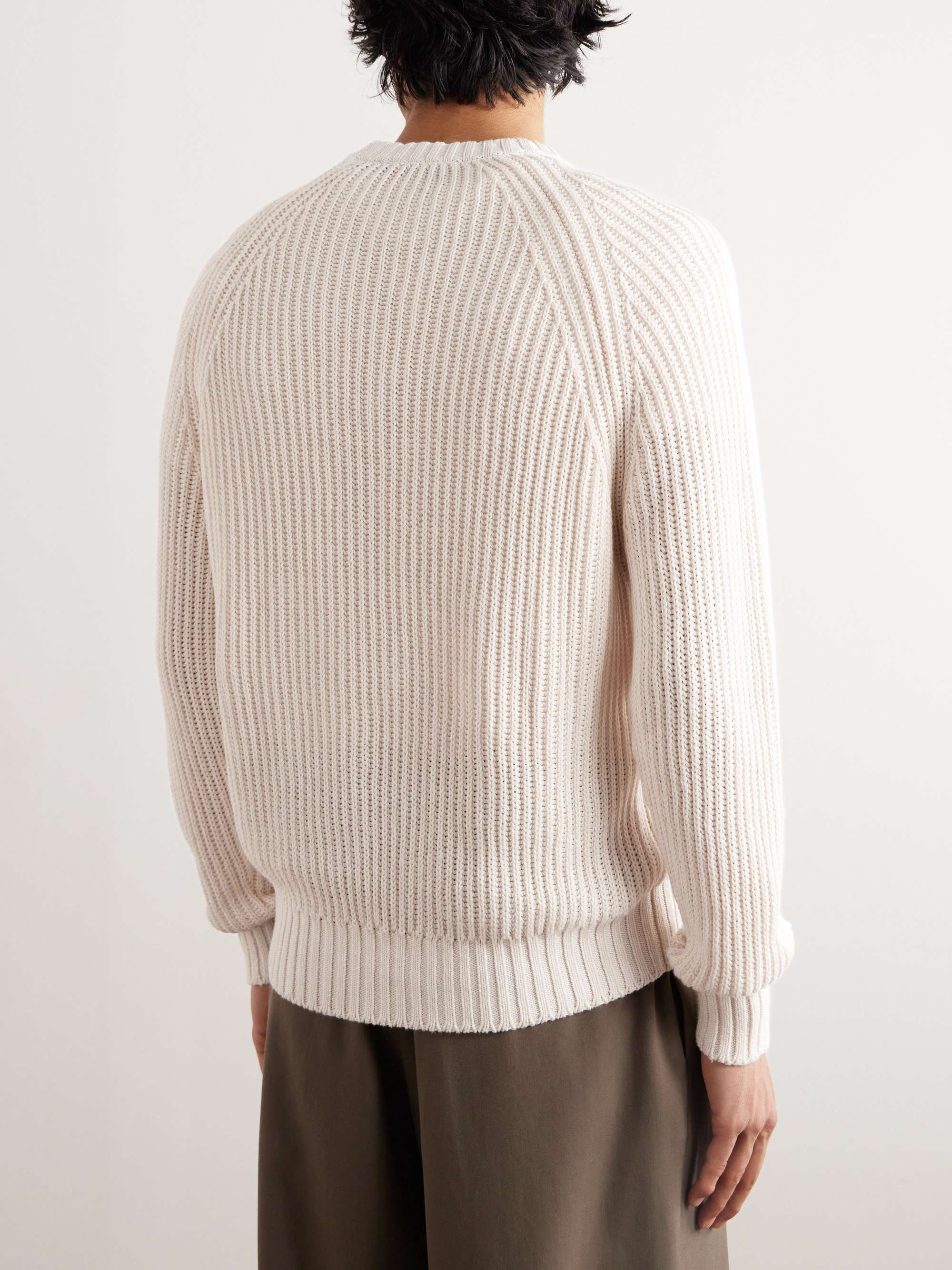 Ribbed Linen, Cotton and Silk-Blend Sweater view