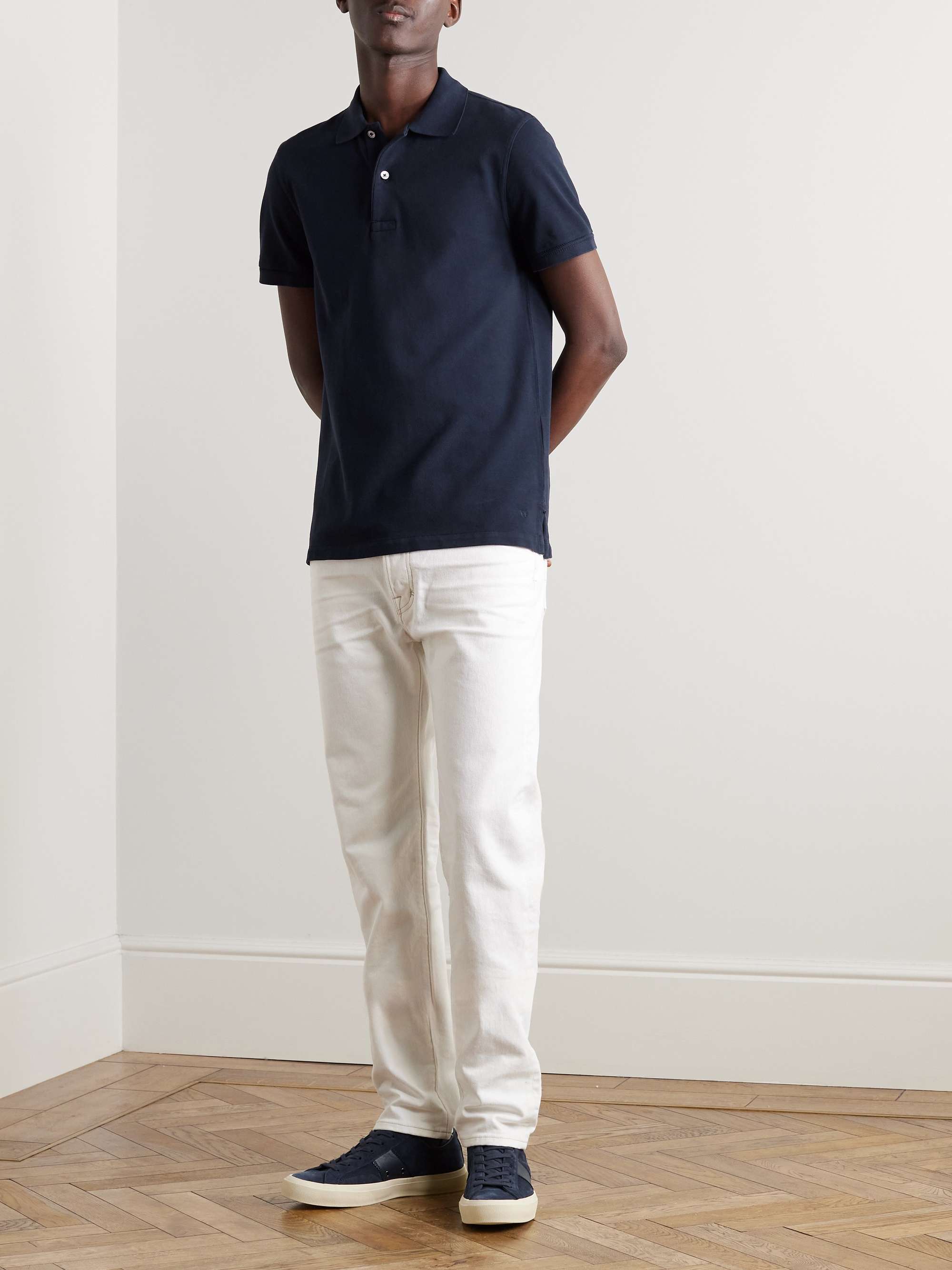 Garment-Dyed Cotton-Piqué Polo Shirt view
