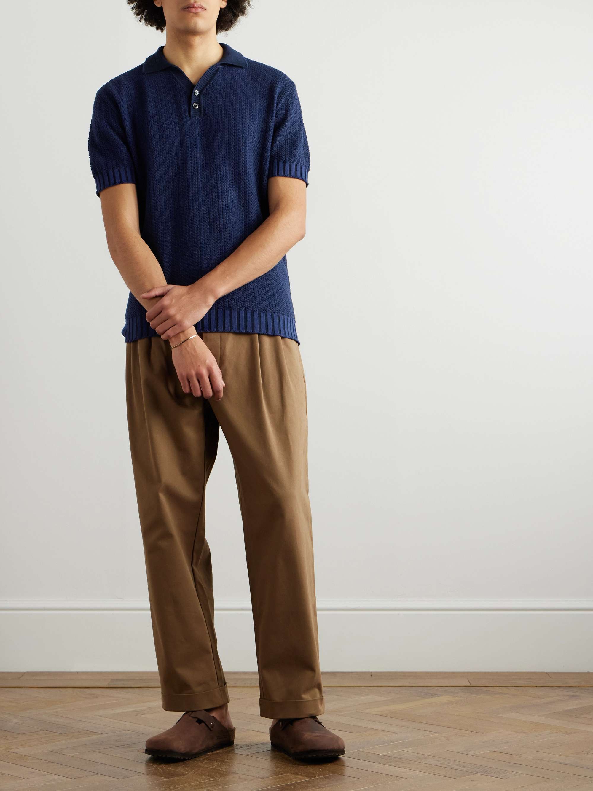 Vanise Mélange Cotton Polo Shirt view