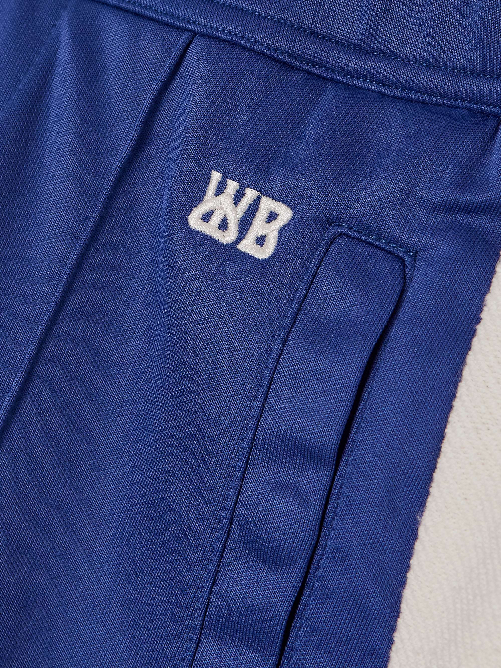Mantra pointelle-trimmed recycled-jersey straight-leg track pants view