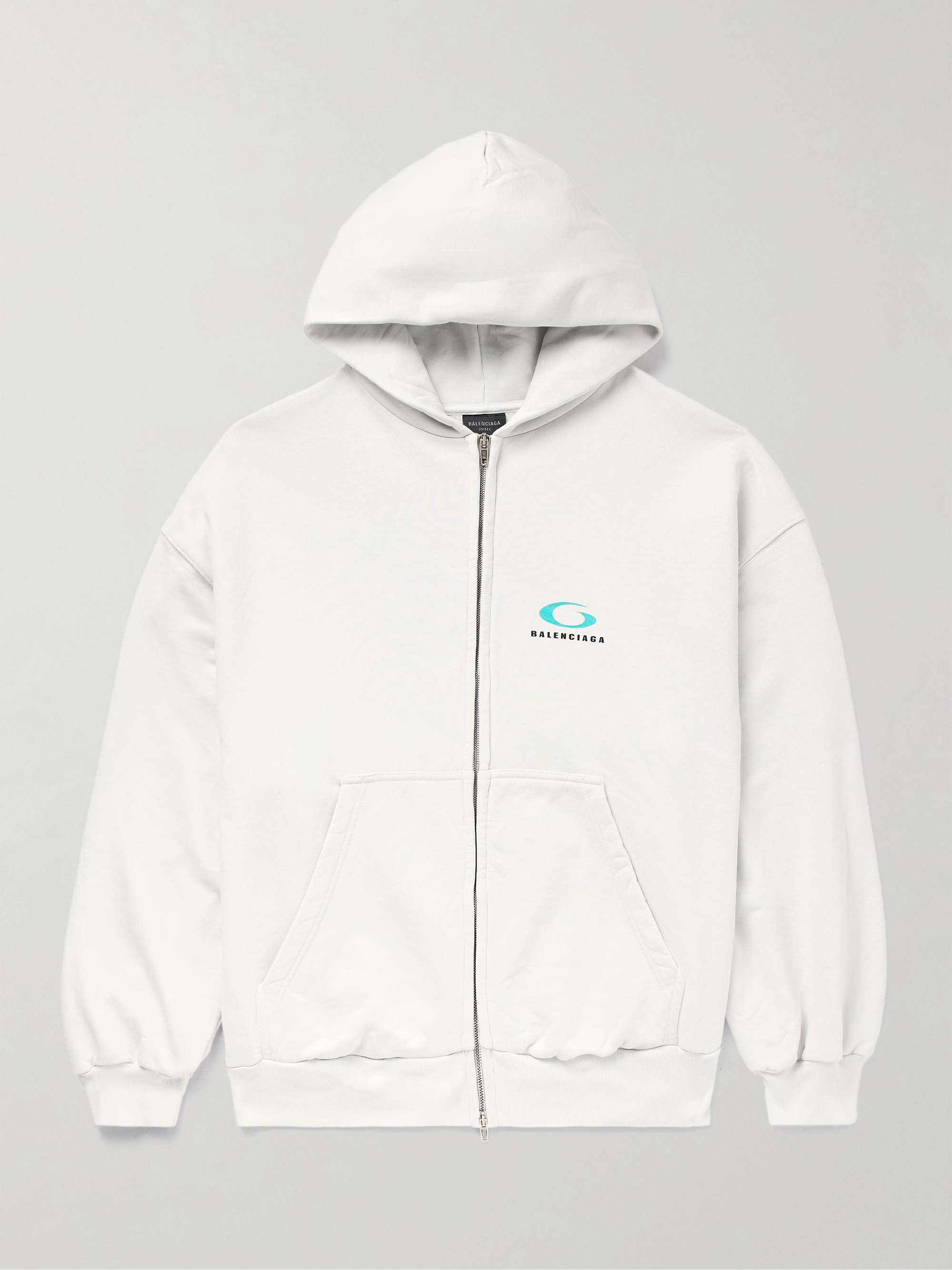 Logo-Print Cotton-Jersey Zip-Up Hoodie hero visual