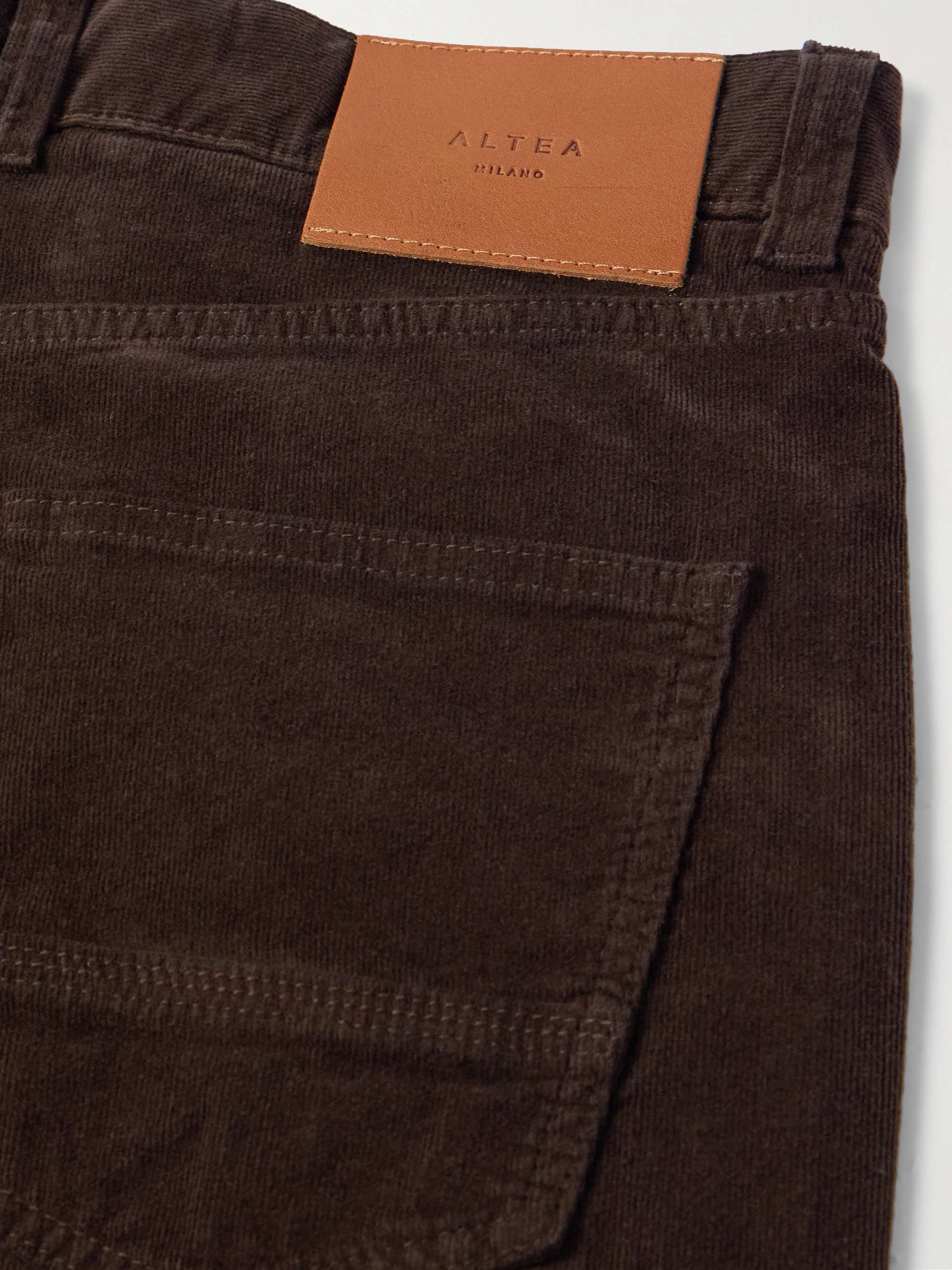 Ken Slim-Fit Straight-Leg Stretch-Cotton Corduroy Trousers view