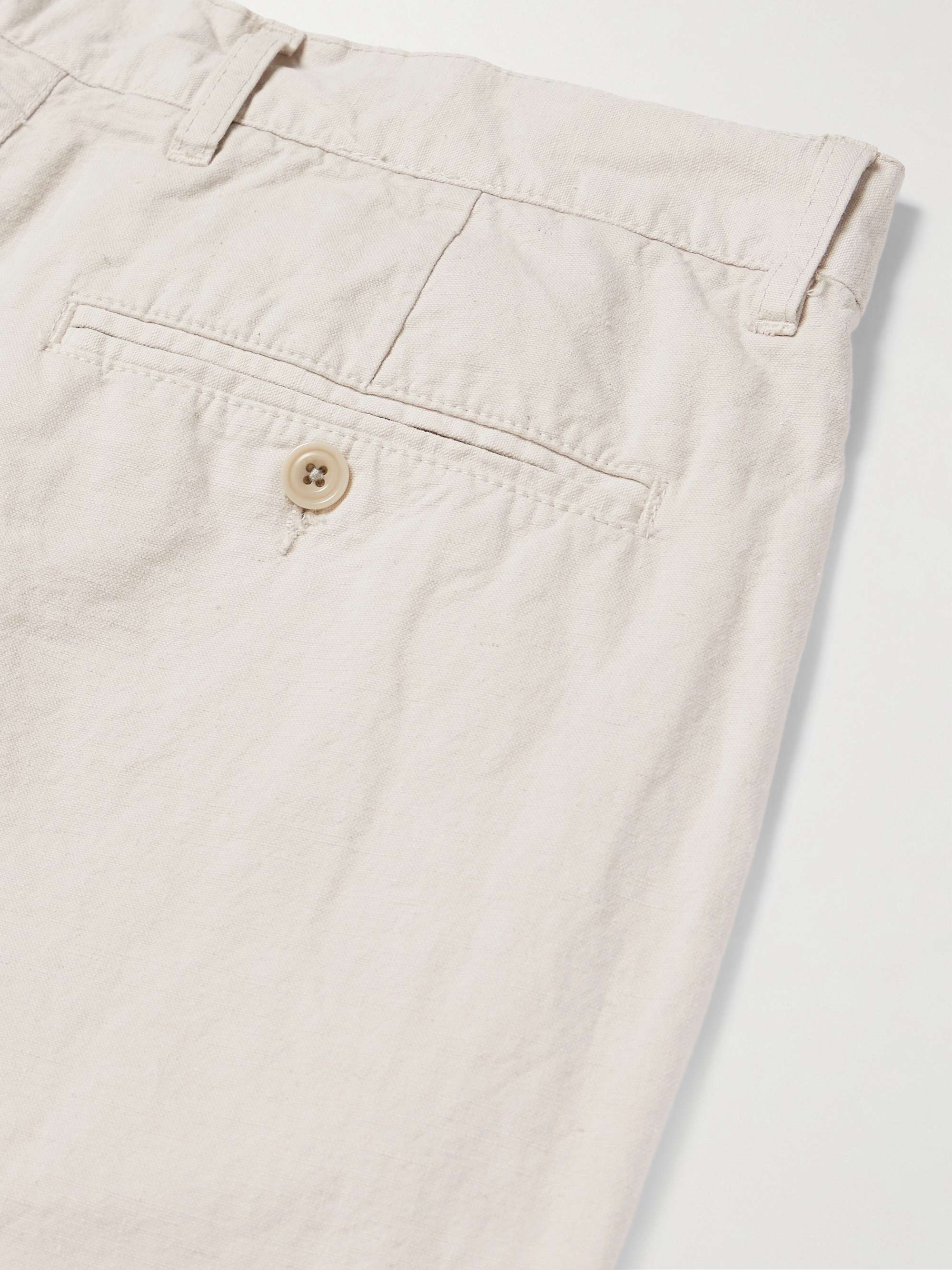 Tyron Slim-Fit Straight-Leg Cotton and Linen-Blend Trousers view