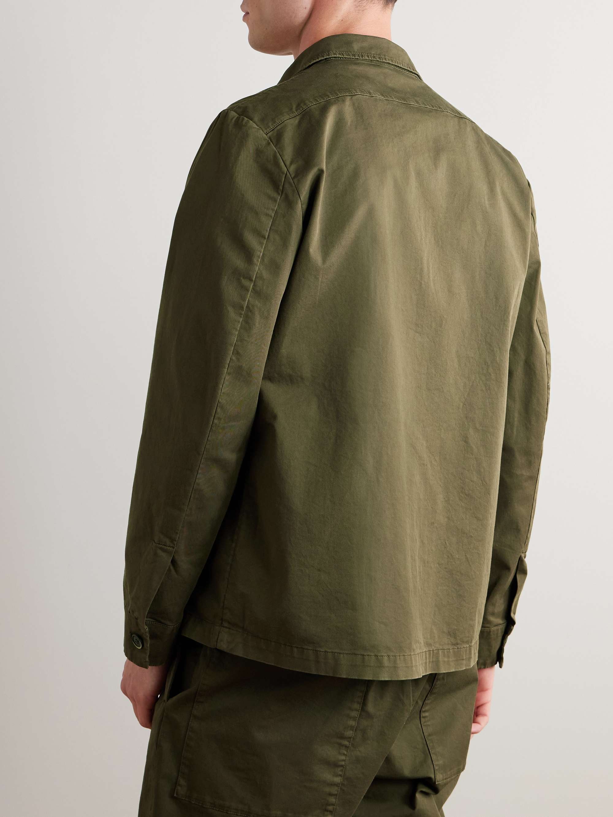 Cedrone Garment-Dyed Stretch Cotton-Gabardine Overshirt view