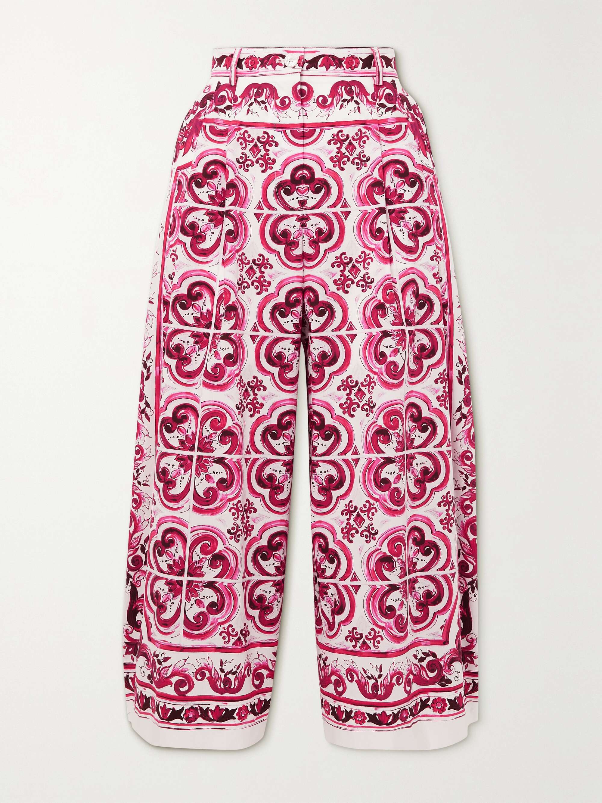 Maiolica printed cotton-poplin culottes hero visual