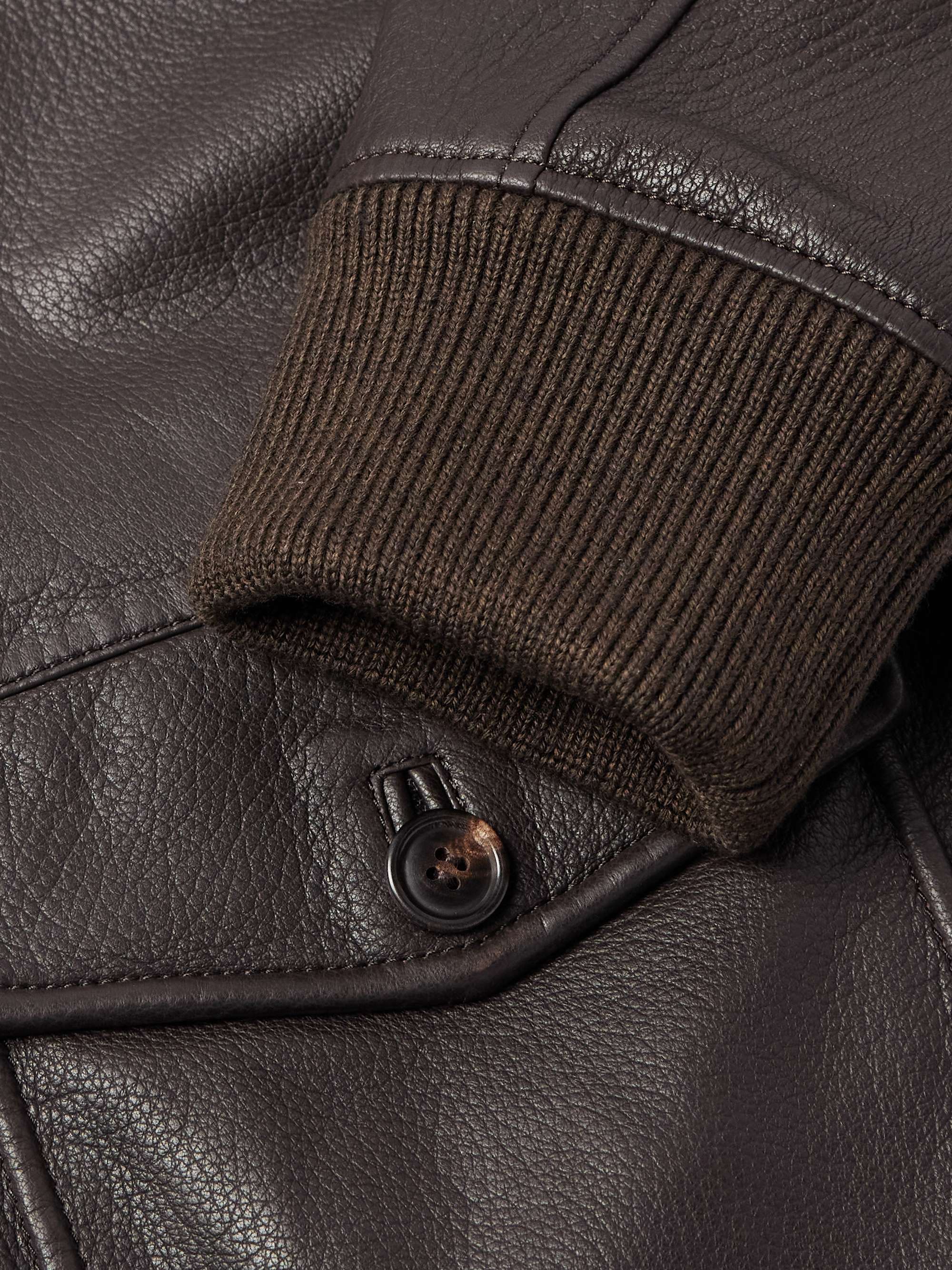 Carlo Leather Bomber Jacket view