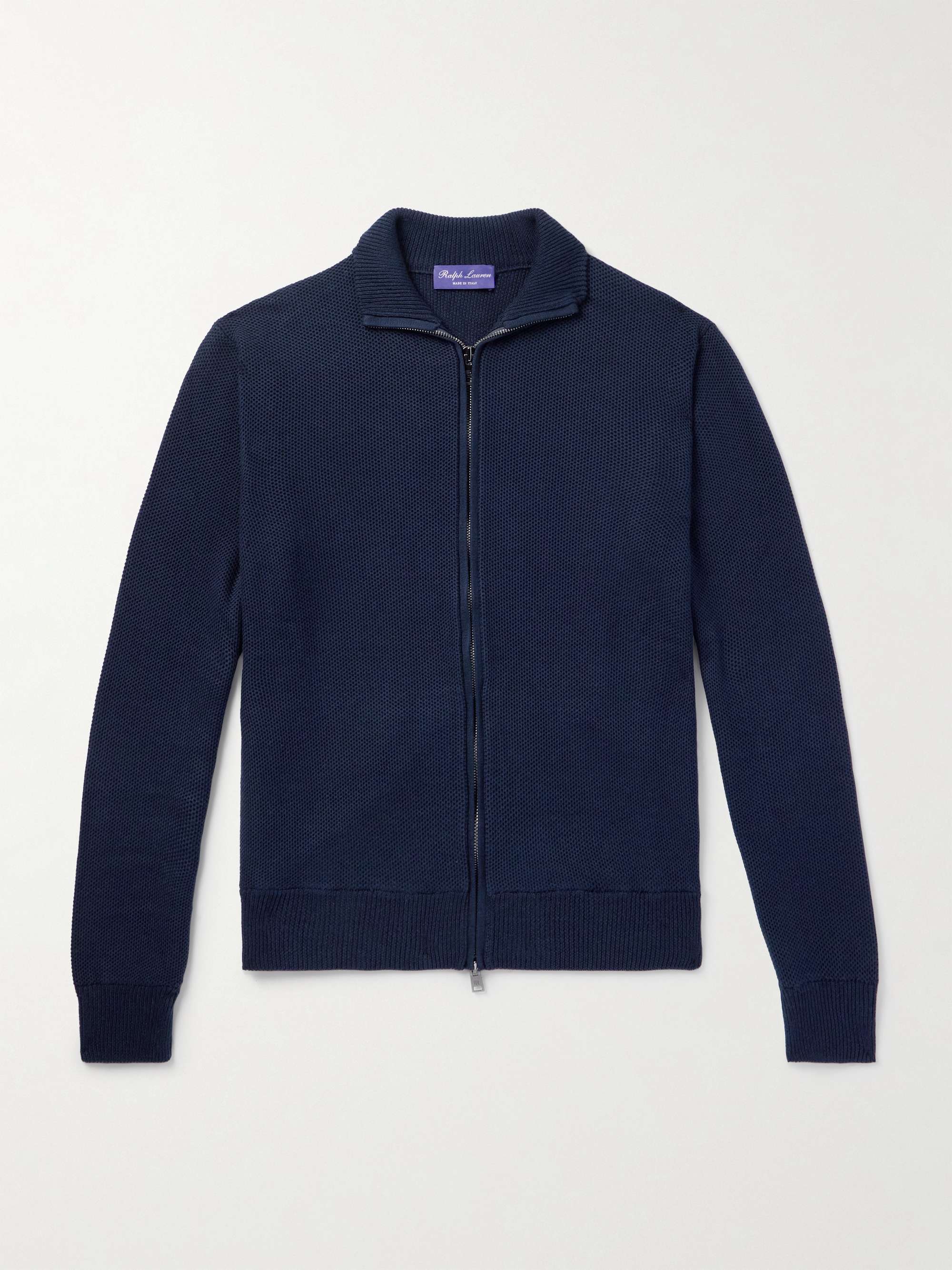 Silk and Cotton-Blend Zip-Up Cardigan hero visual