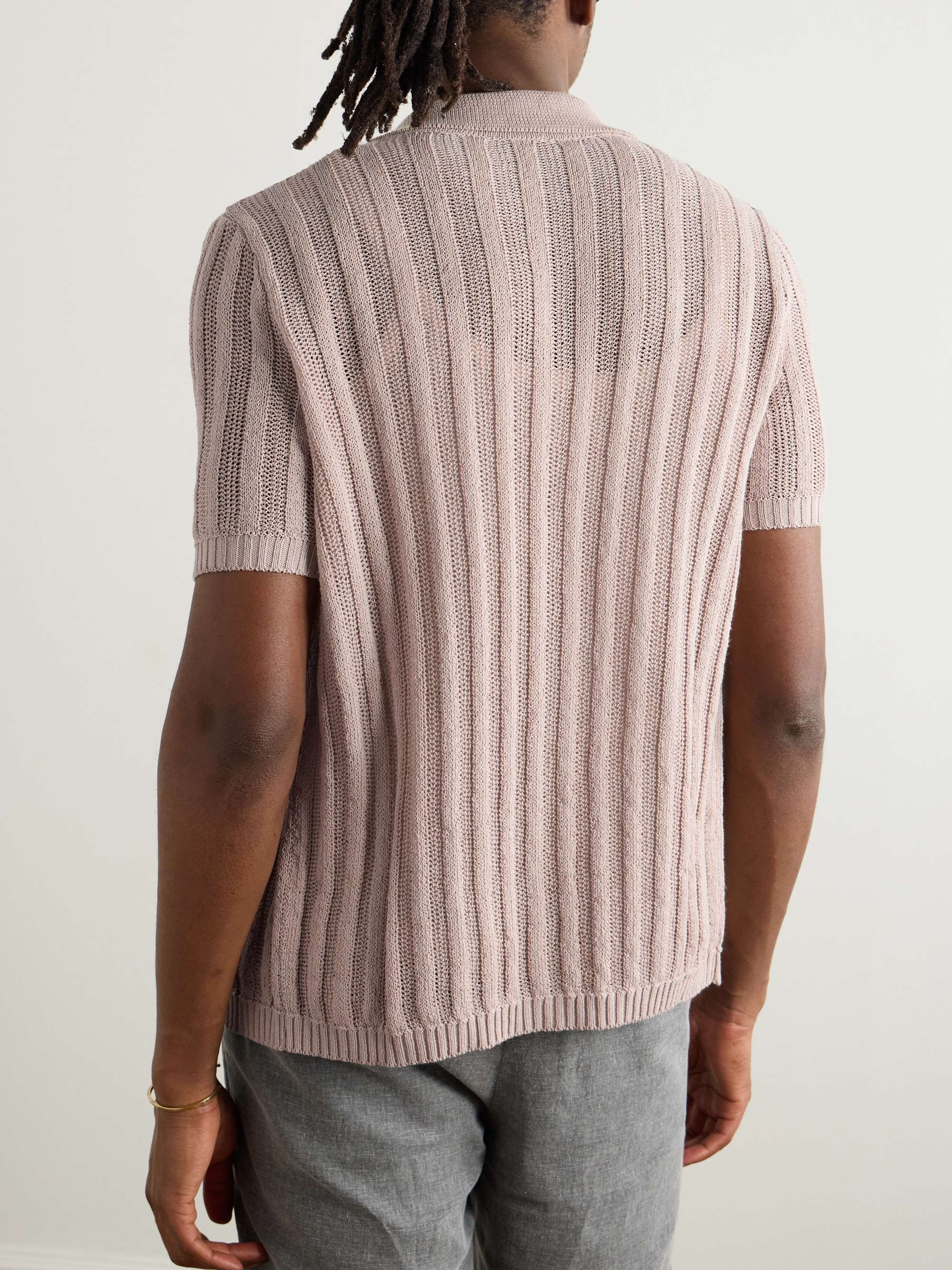 Ribbed Linen and Cotton-Blend Shirt view
