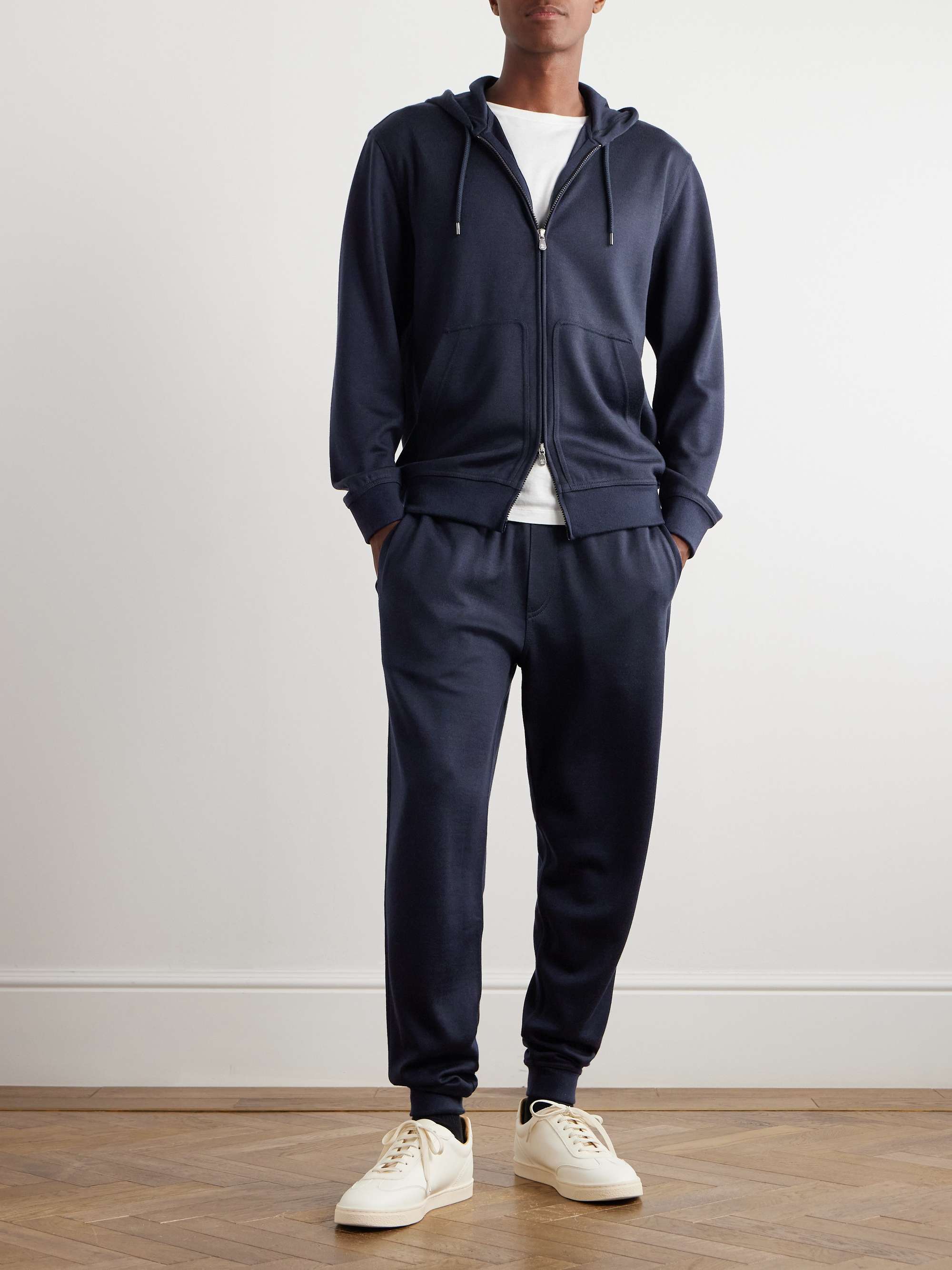 Cashmere-Blend Zip-Up Hoodie view