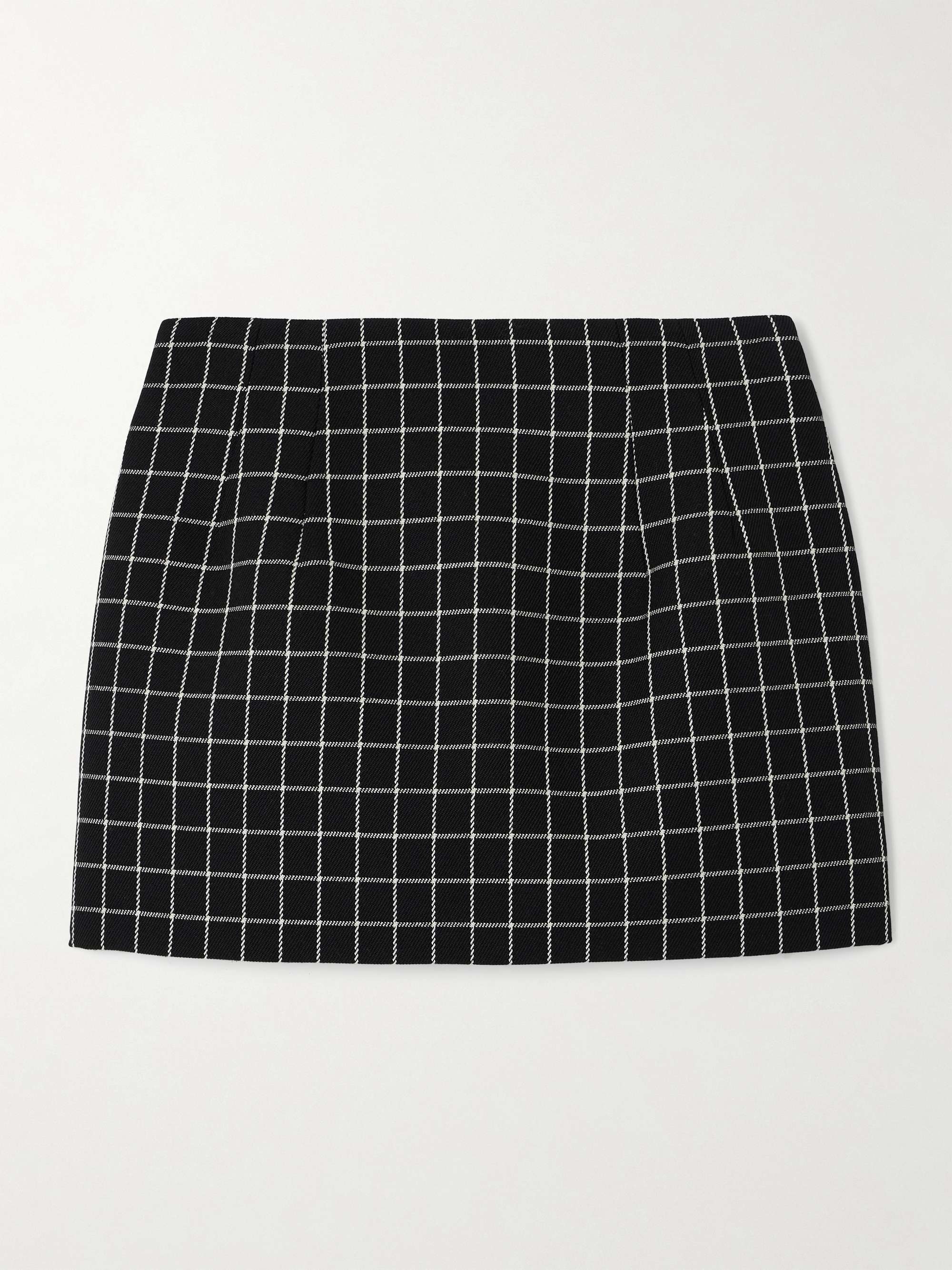 Contour checked wool-twill mini skirt hero visual