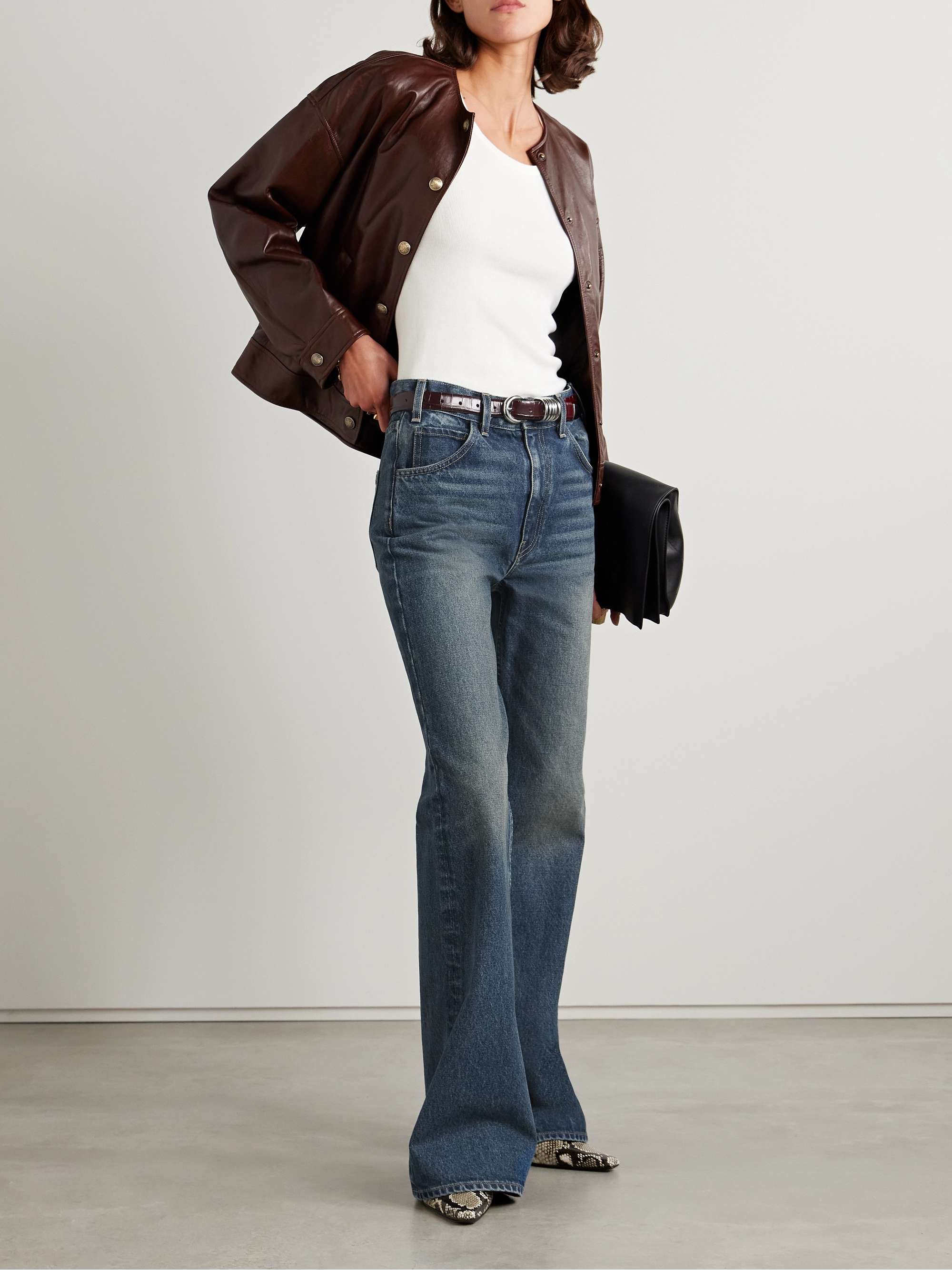 Roe mid-rise flared jeans view