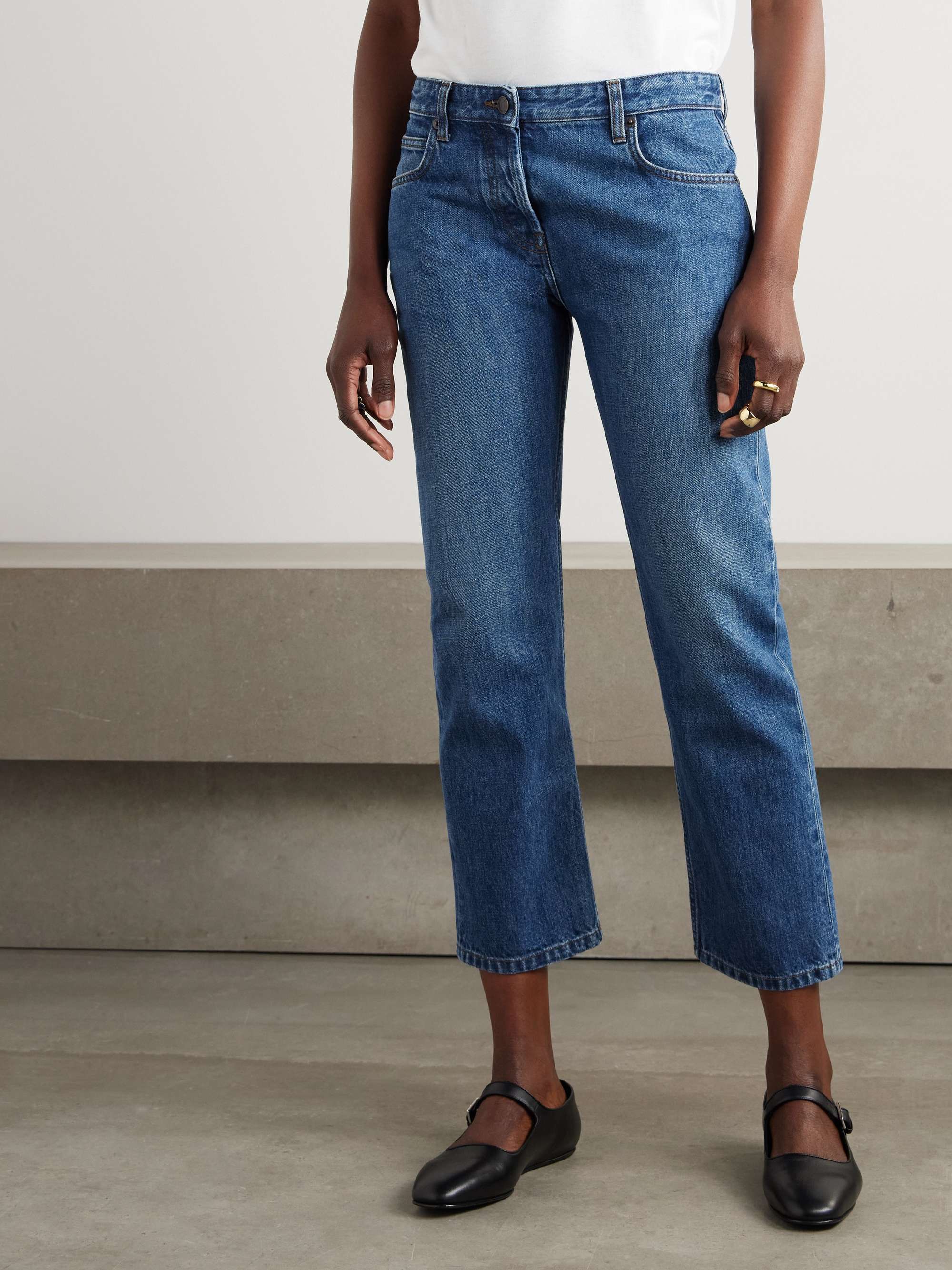 Riaco mid-rise straight-leg jeans view