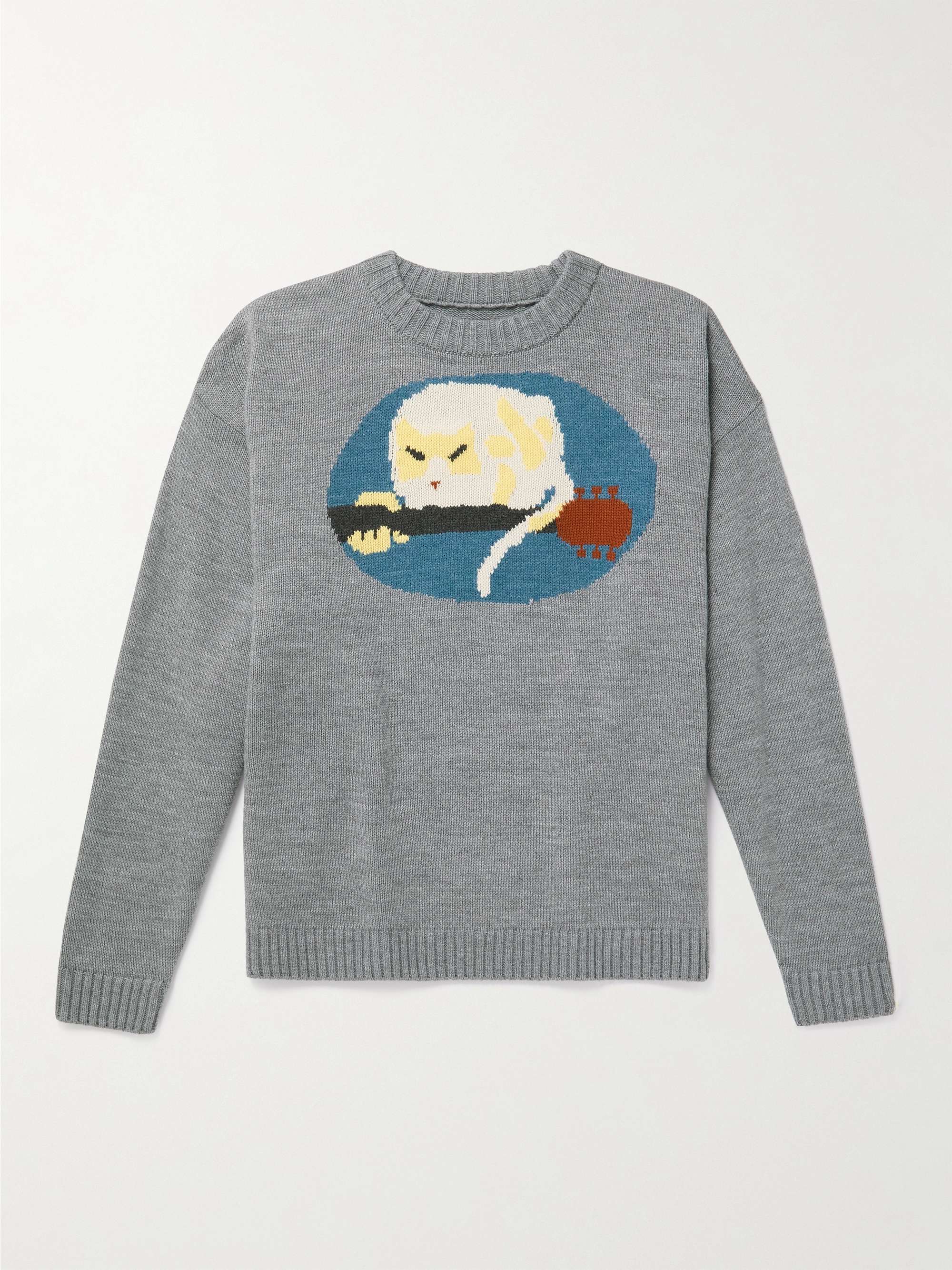 Fat Cat Intarsia Sweater hero visual