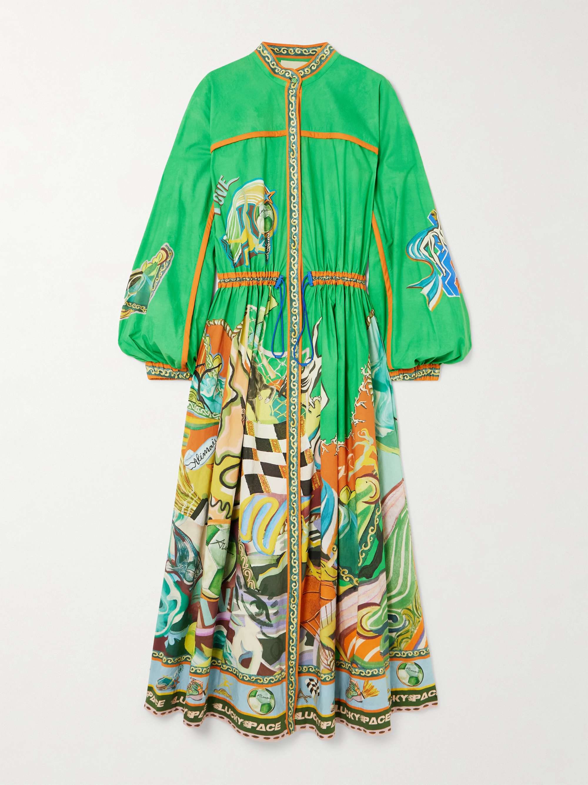 Lucky Pace printed organic cotton-poplin midi shirt dress hero visual
