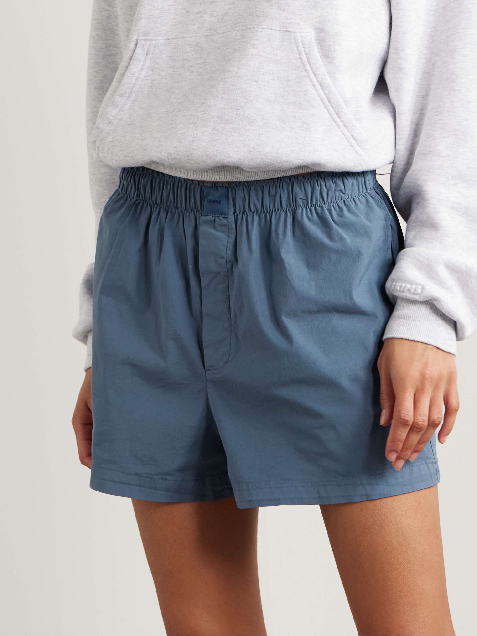 Cotton-Blend Poplin Boxers view