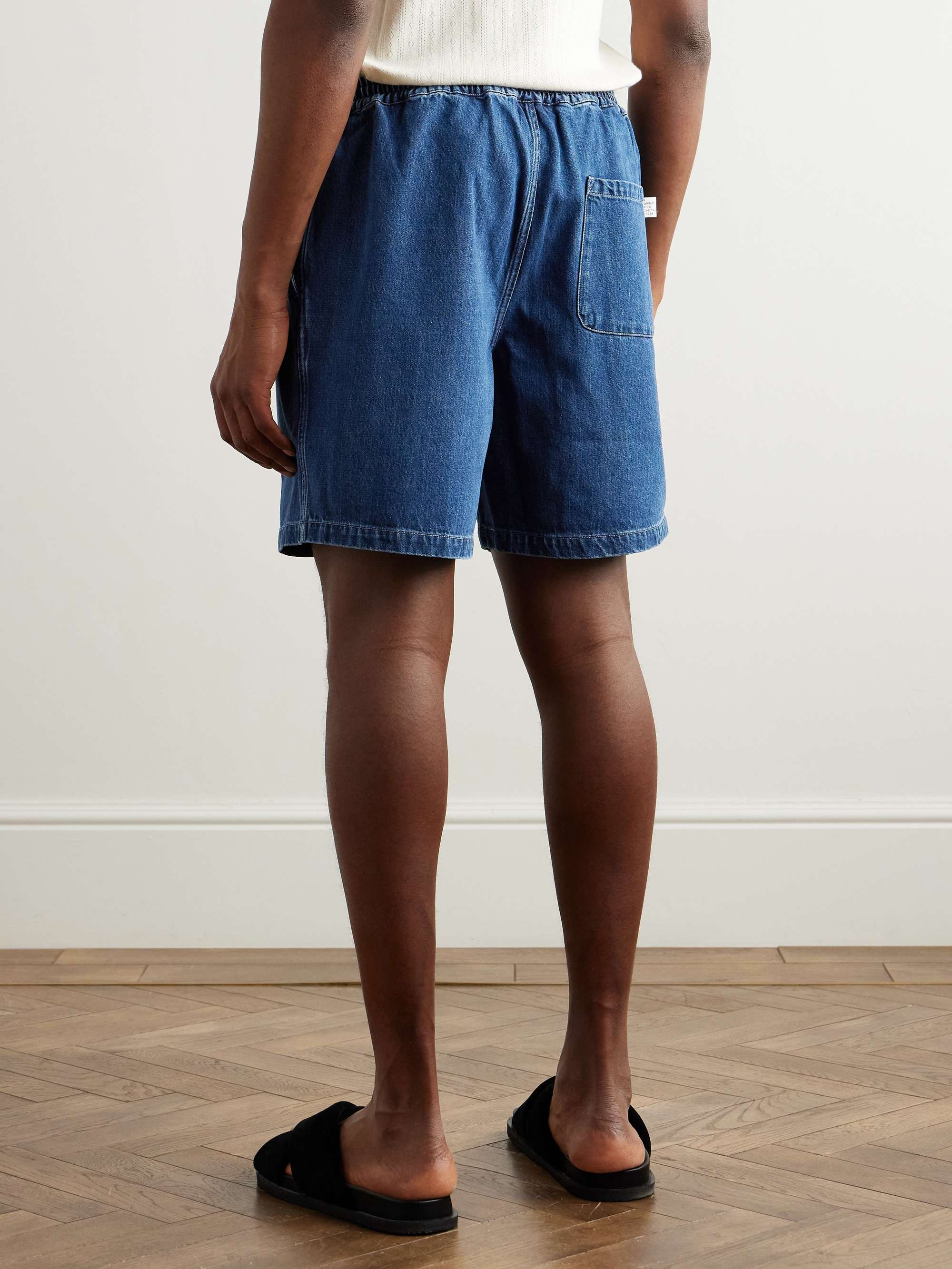 Volta Straight-Leg Denim Drawstring Shorts view