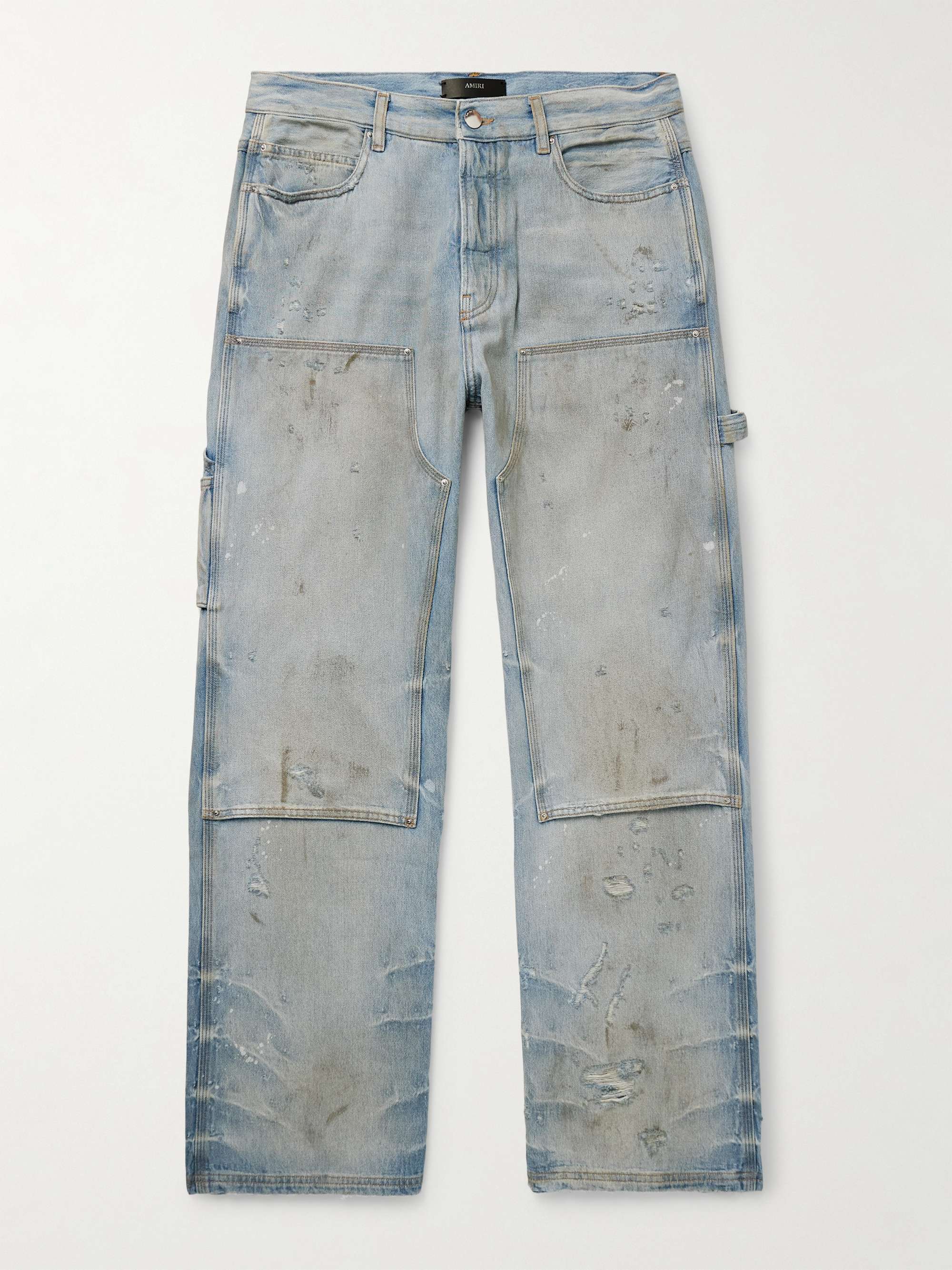 Carpenter Straight-Leg Distressed Jeans hero visual