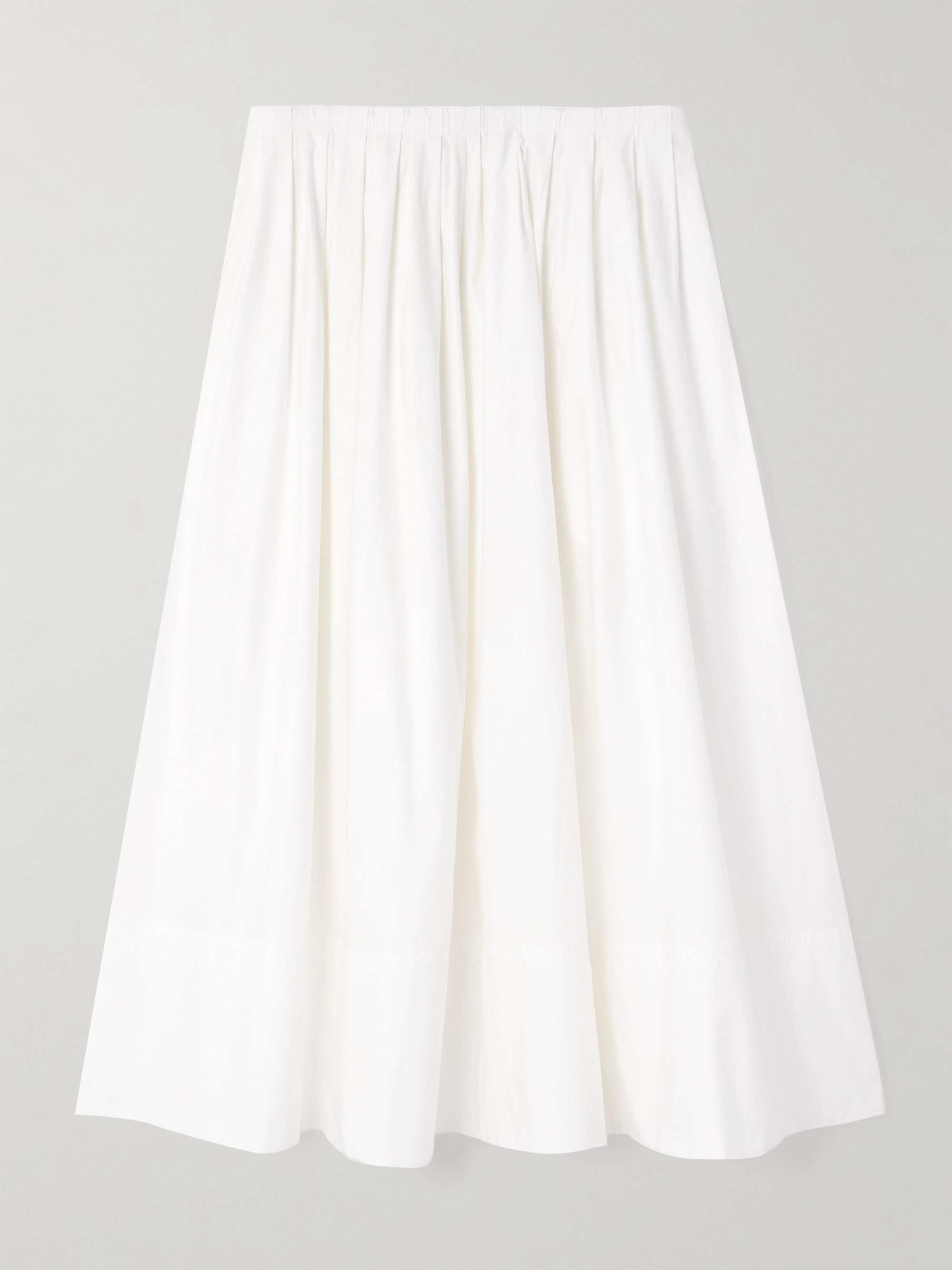 Austin pleated cotton-poplin midi skirt hero visual