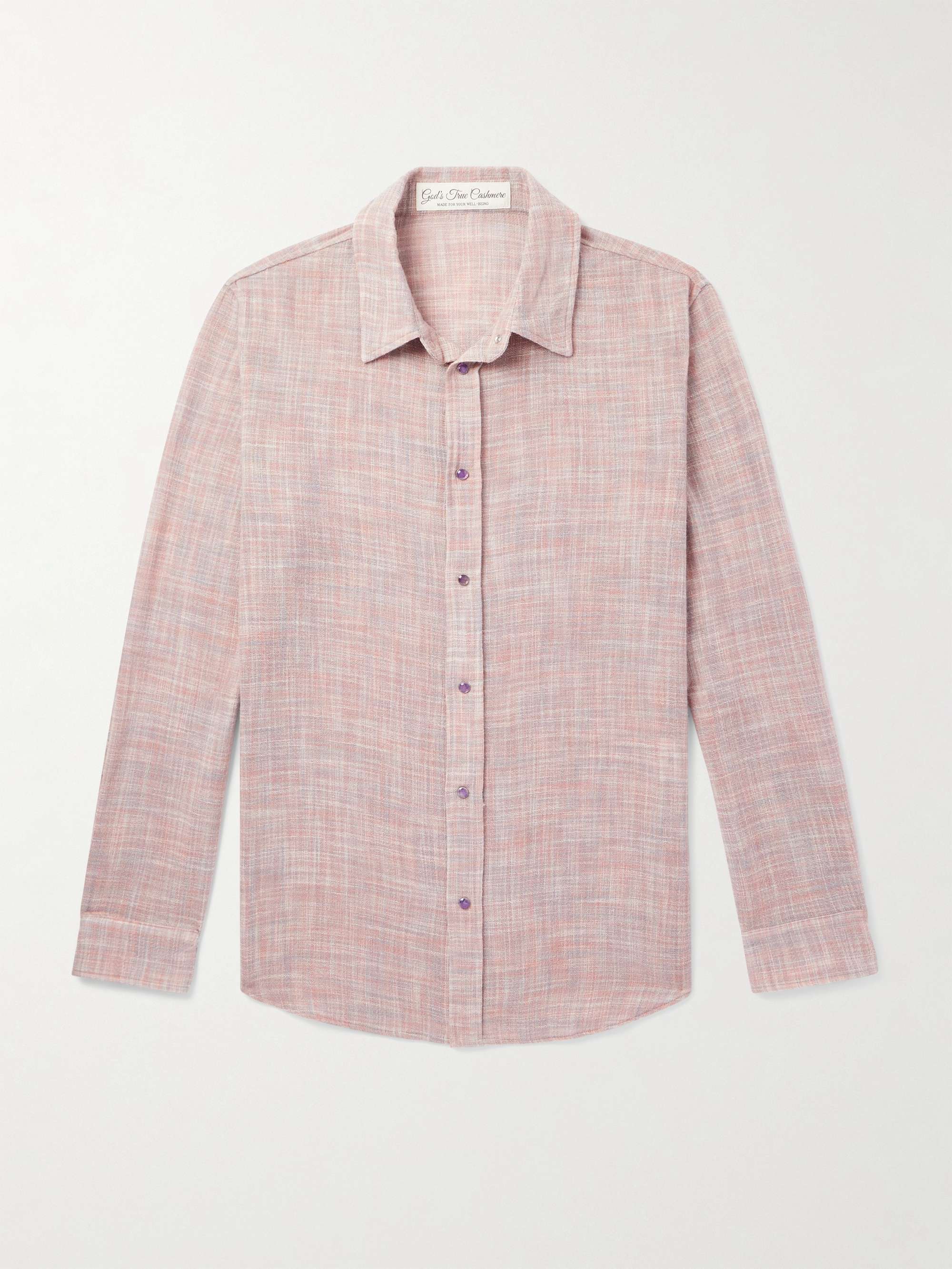 Space-Dyed Cashmere and Wool-Blend Gauze Shirt hero visual