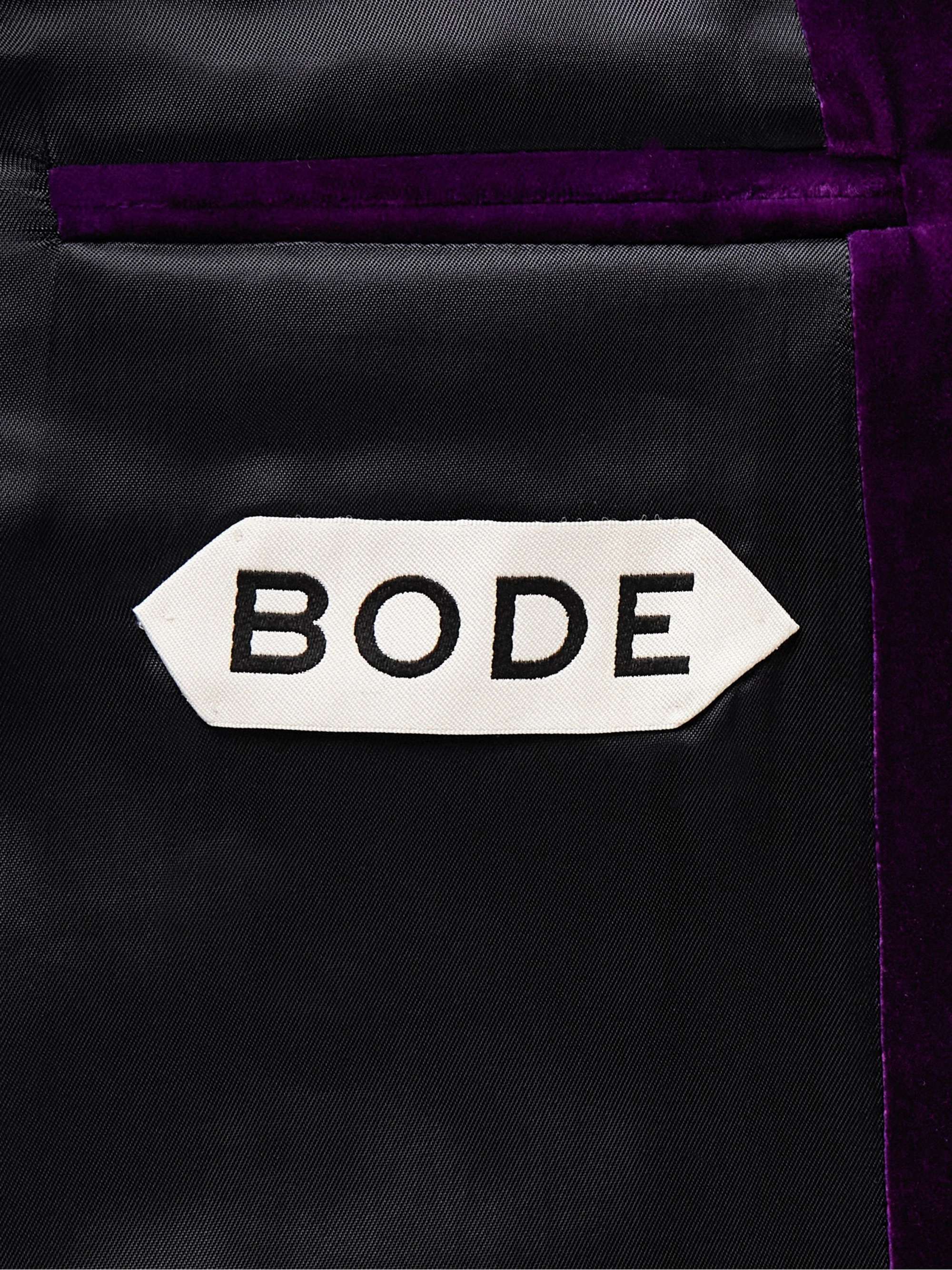Showcase Soutache-Trimmed Cotton-Velvet Suit Jacket view