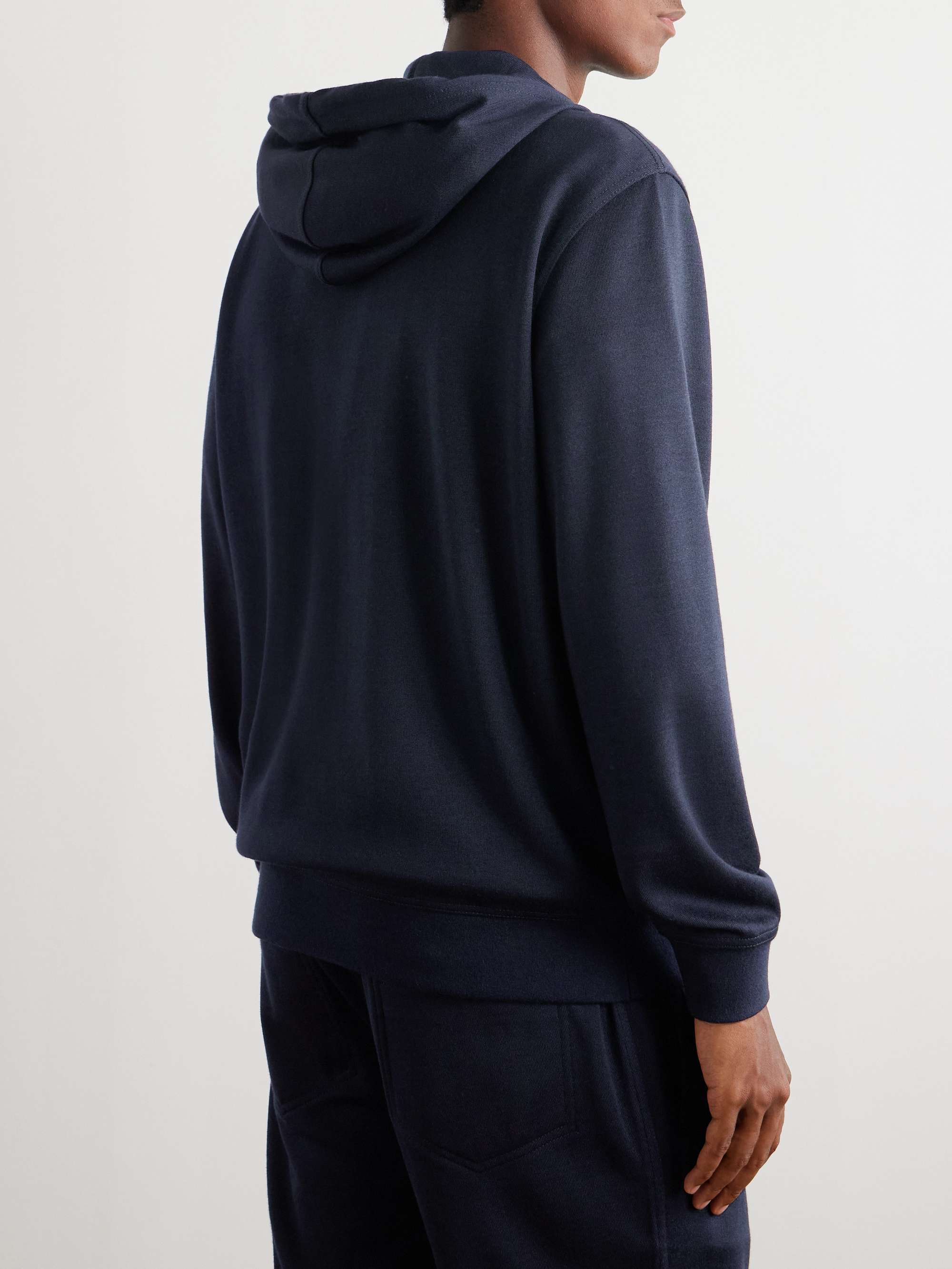 Cashmere-Blend Zip-Up Hoodie view