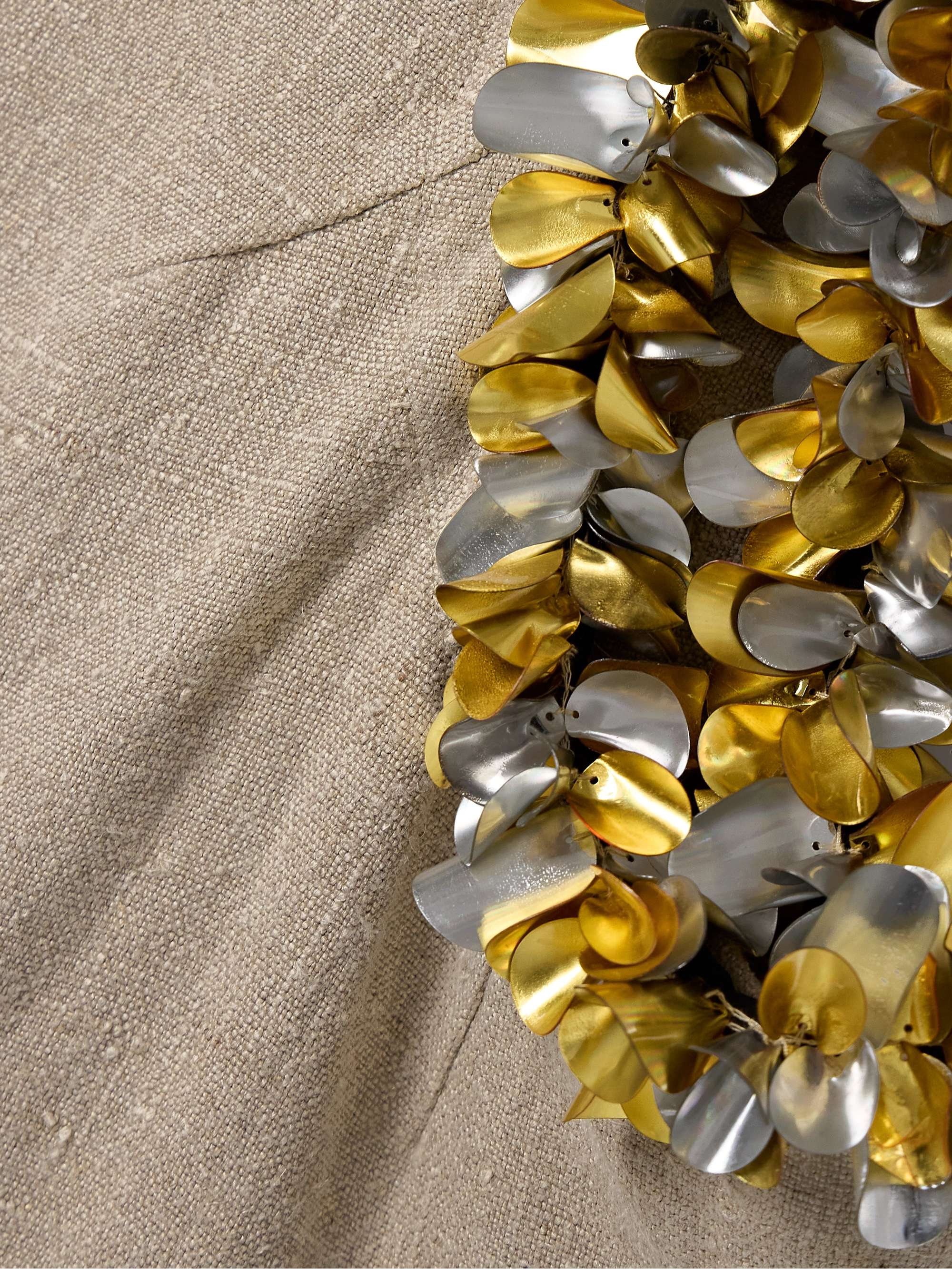 Seaford cutout paillette-embellished linen maxi dress view