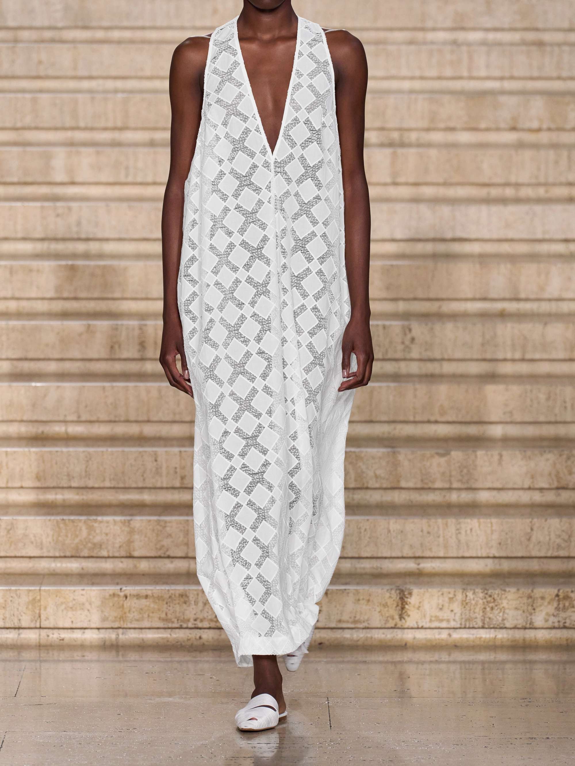 Agel paneled gauze and voile maxi dress view