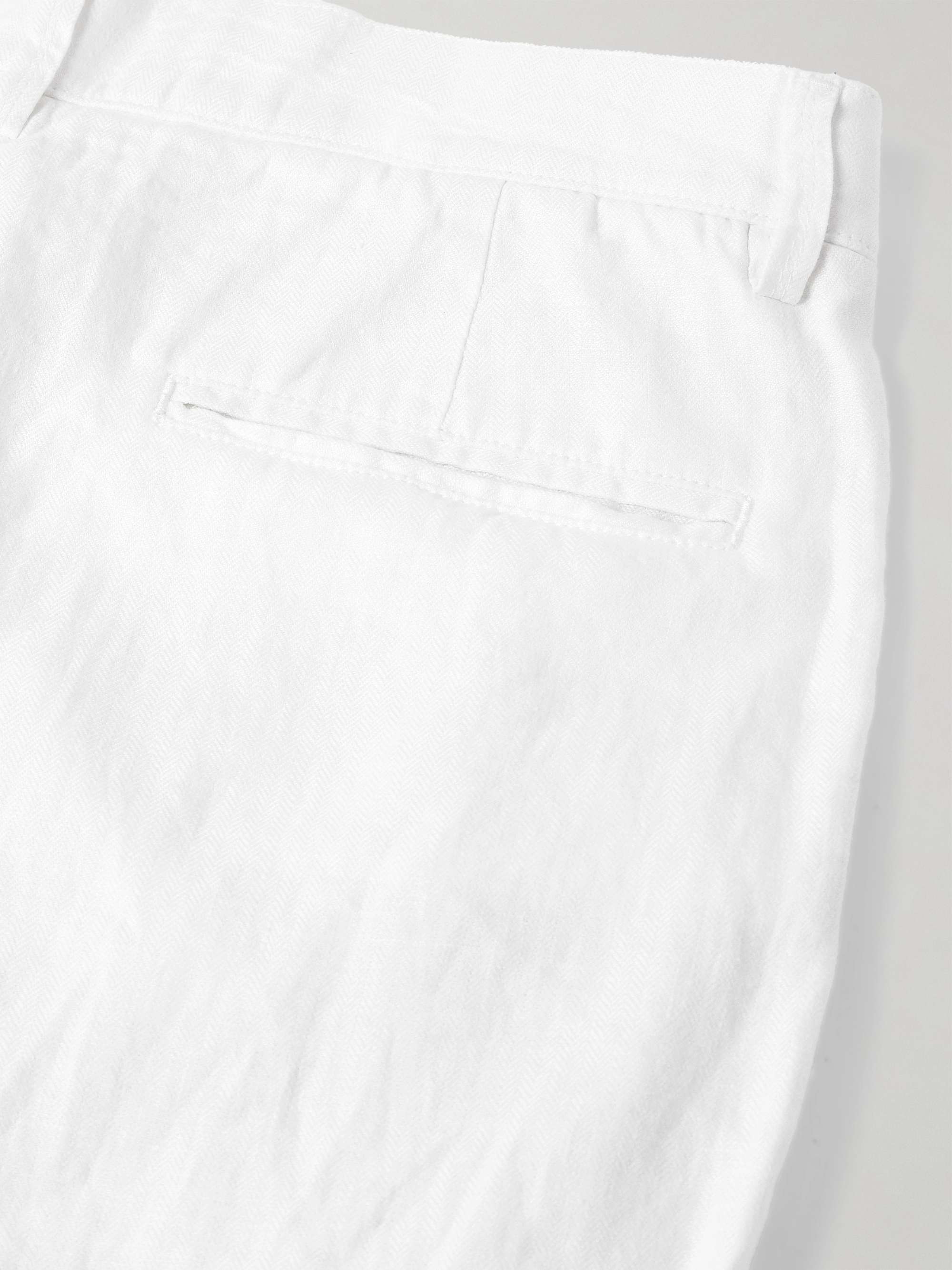 Stan Straight-Leg Pleated Linen Trousers view