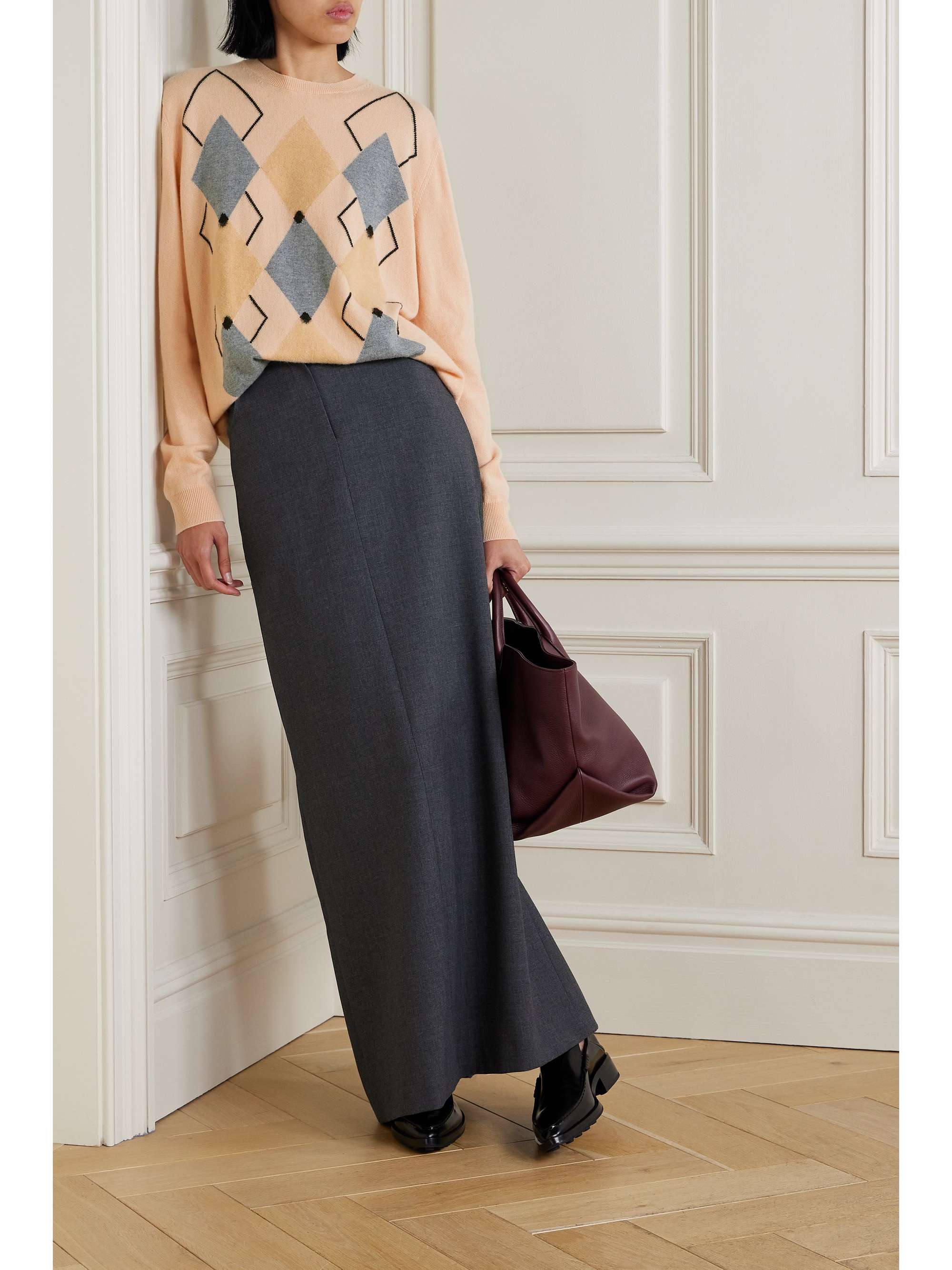 Lower Hutt argyle intarsia-knit cashmere sweater view