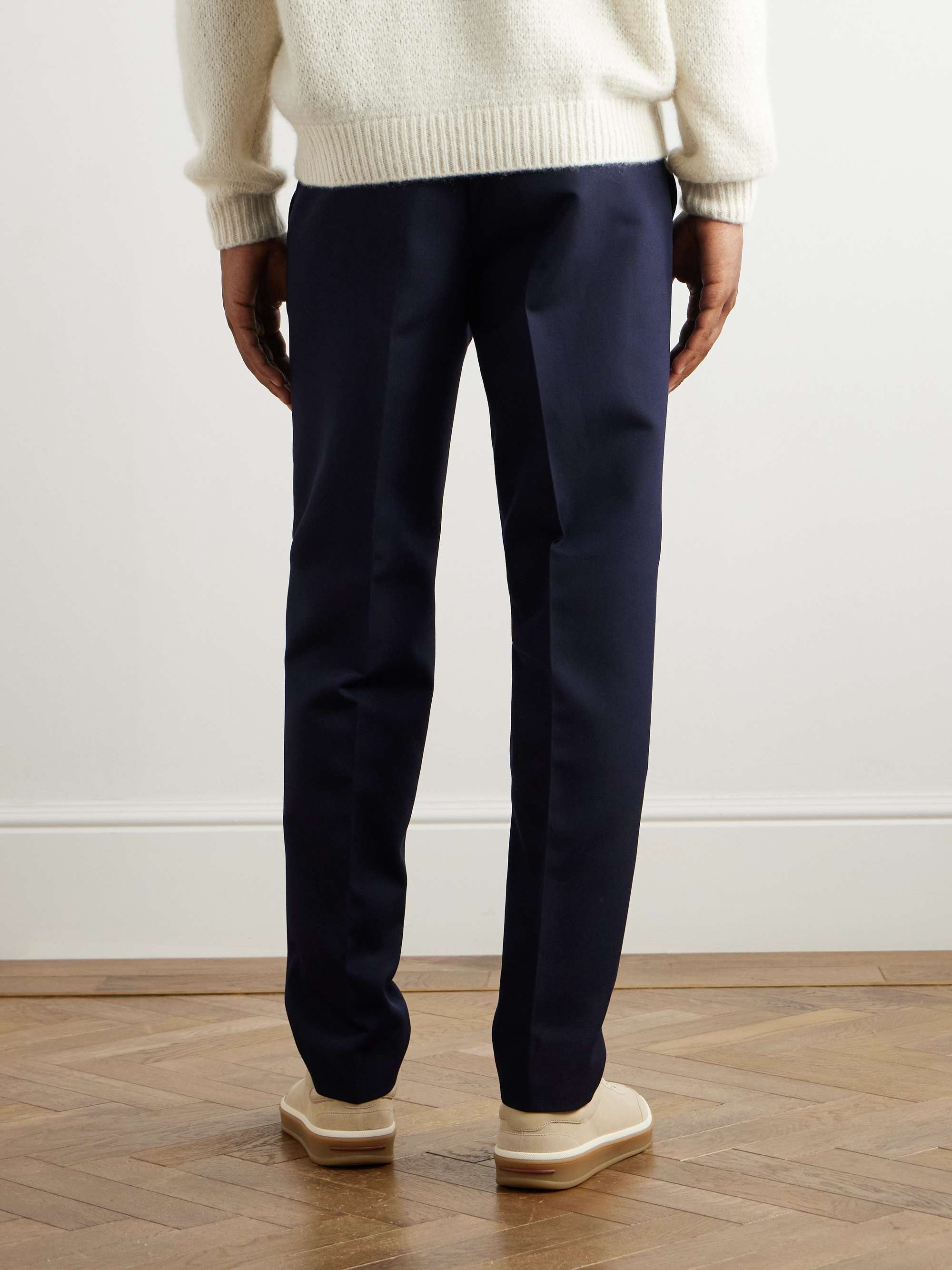 Jarno Straight-Leg Wool and Cotton-Blend Twill Trousers view
